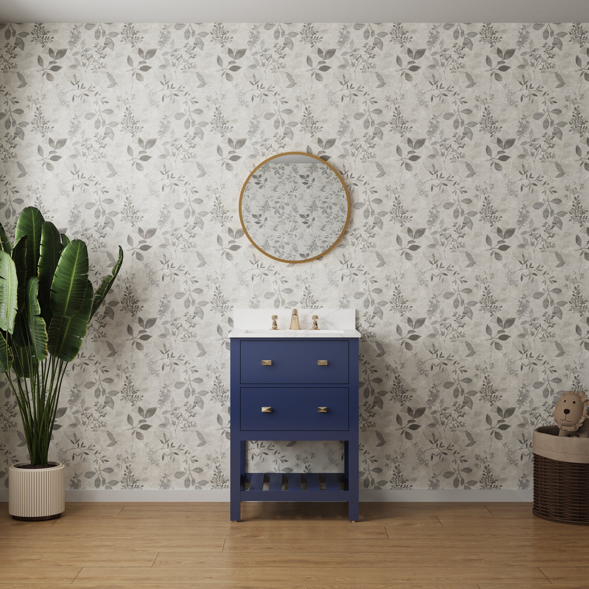24/30 Inch Plywood Freestanding Bathroom Vanity with Sink