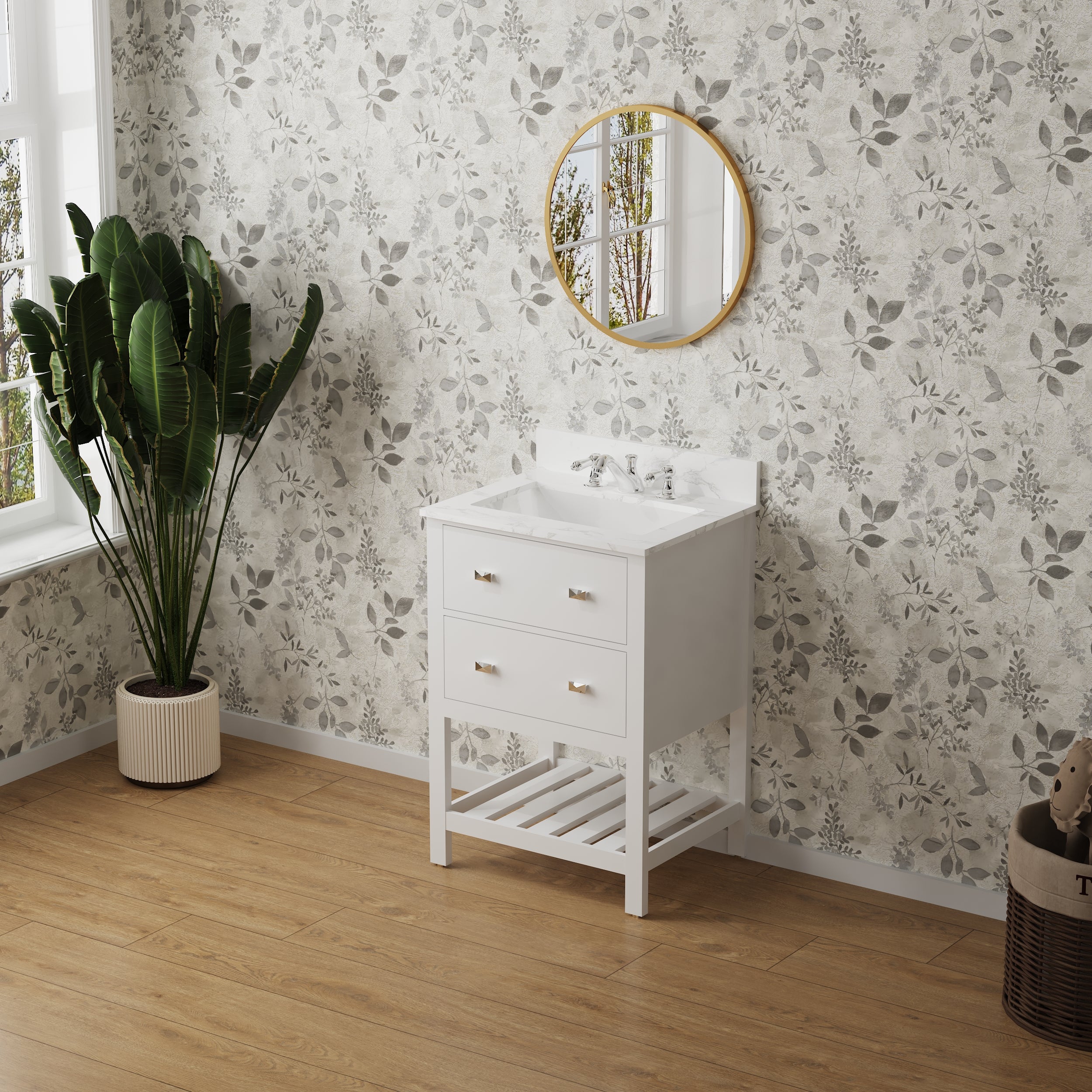24/30 Inch Plywood Freestanding Bathroom Vanity with Sink