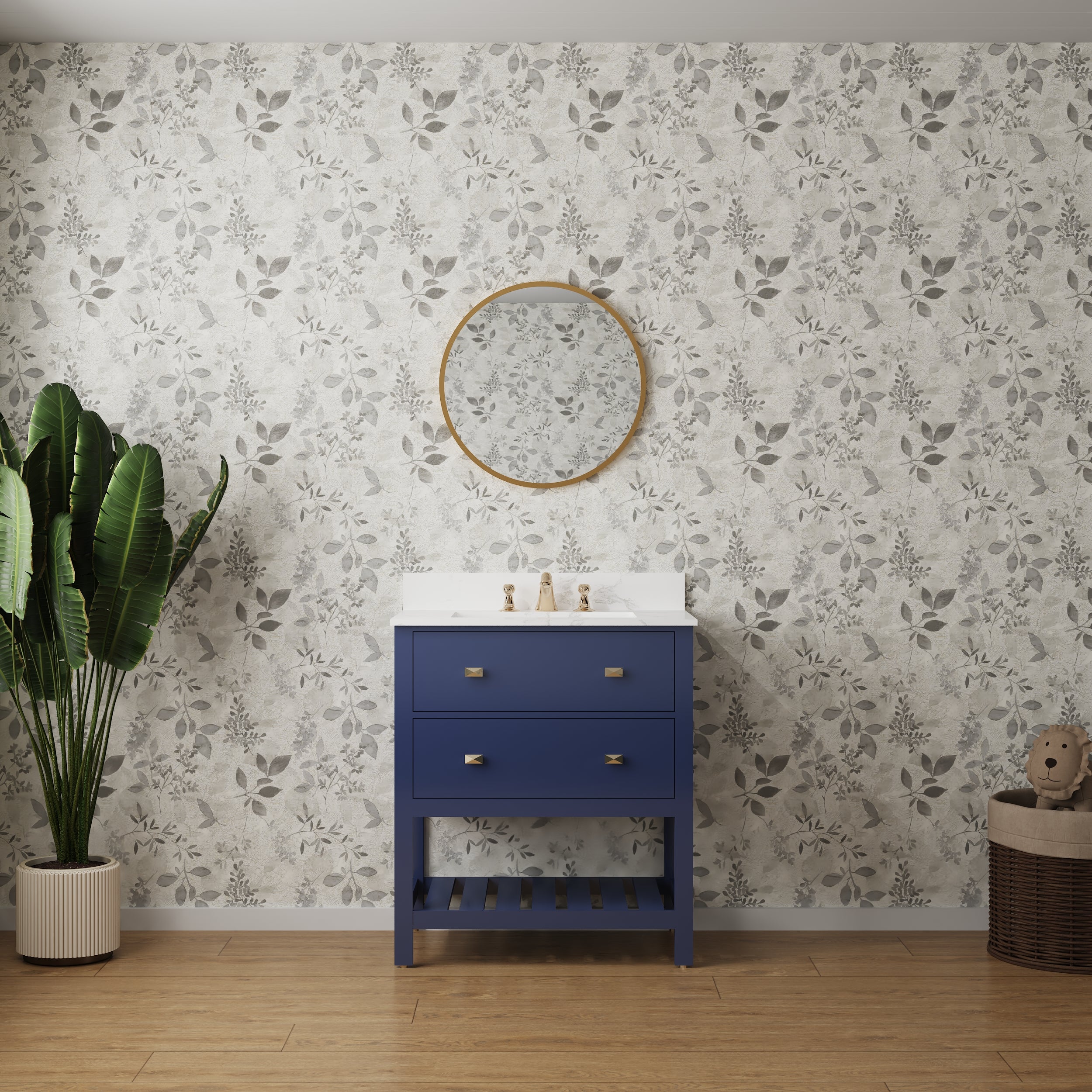 24/30 Inch Plywood Freestanding Bathroom Vanity with Sink