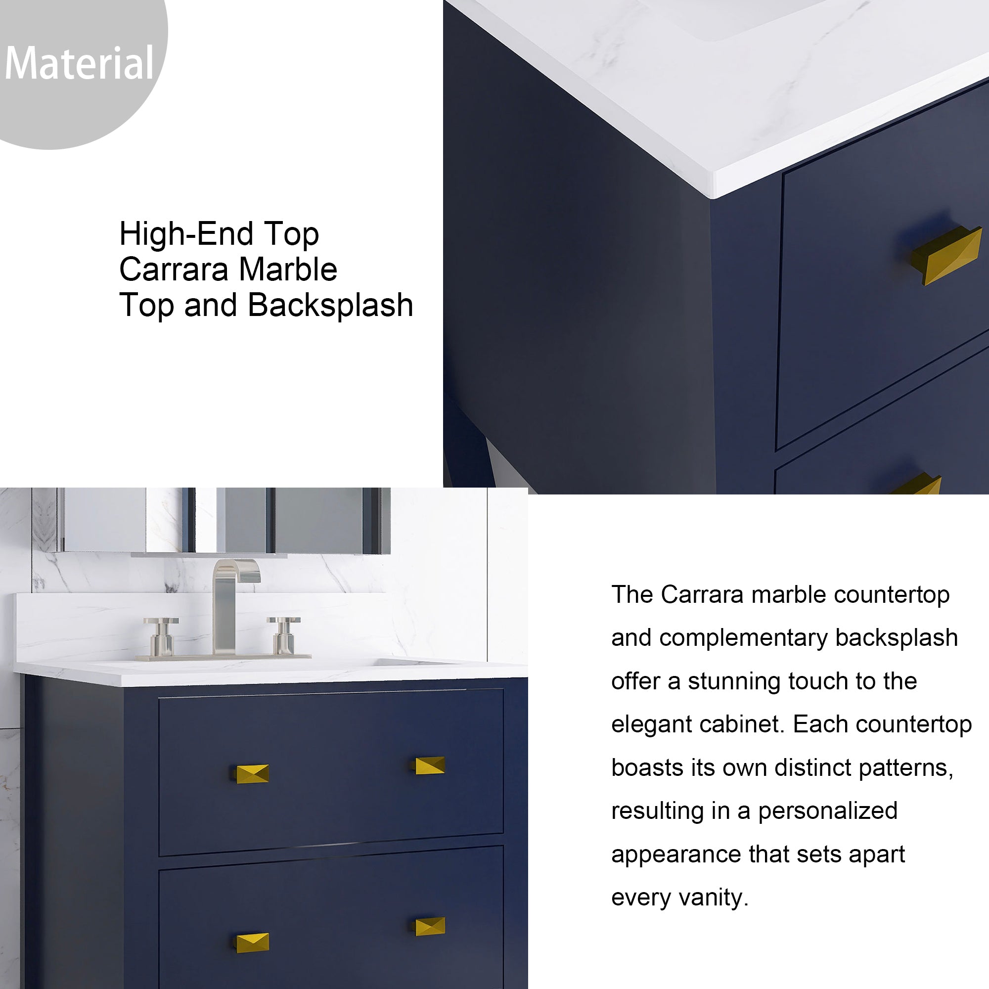 24/30 Inch Plywood Freestanding Bathroom Vanity with Sink