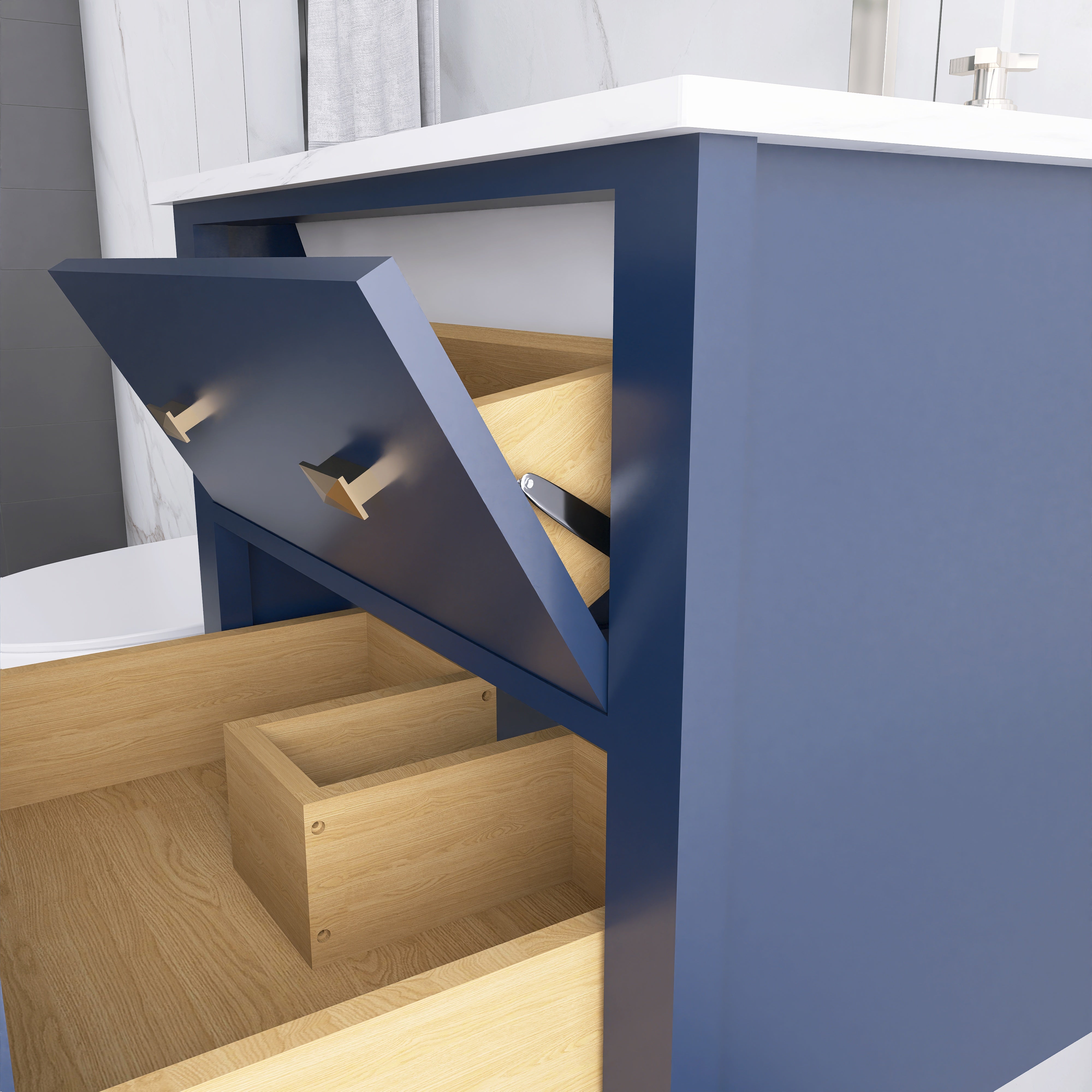 24/30 Inch Plywood Freestanding Bathroom Vanity with Sink