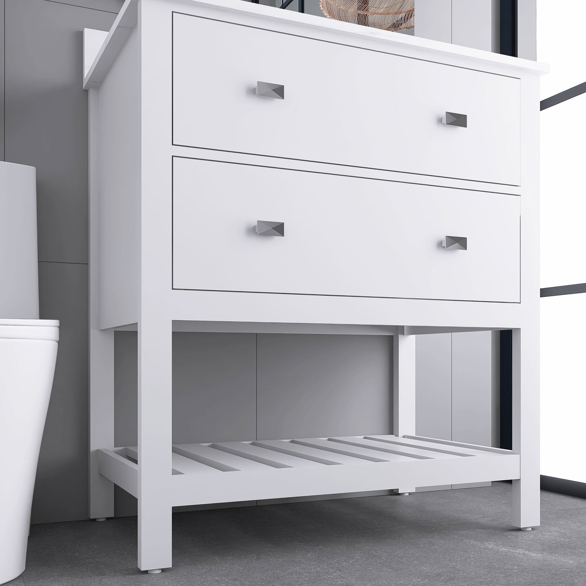 24/30 Inch Plywood Freestanding Bathroom Vanity with Sink