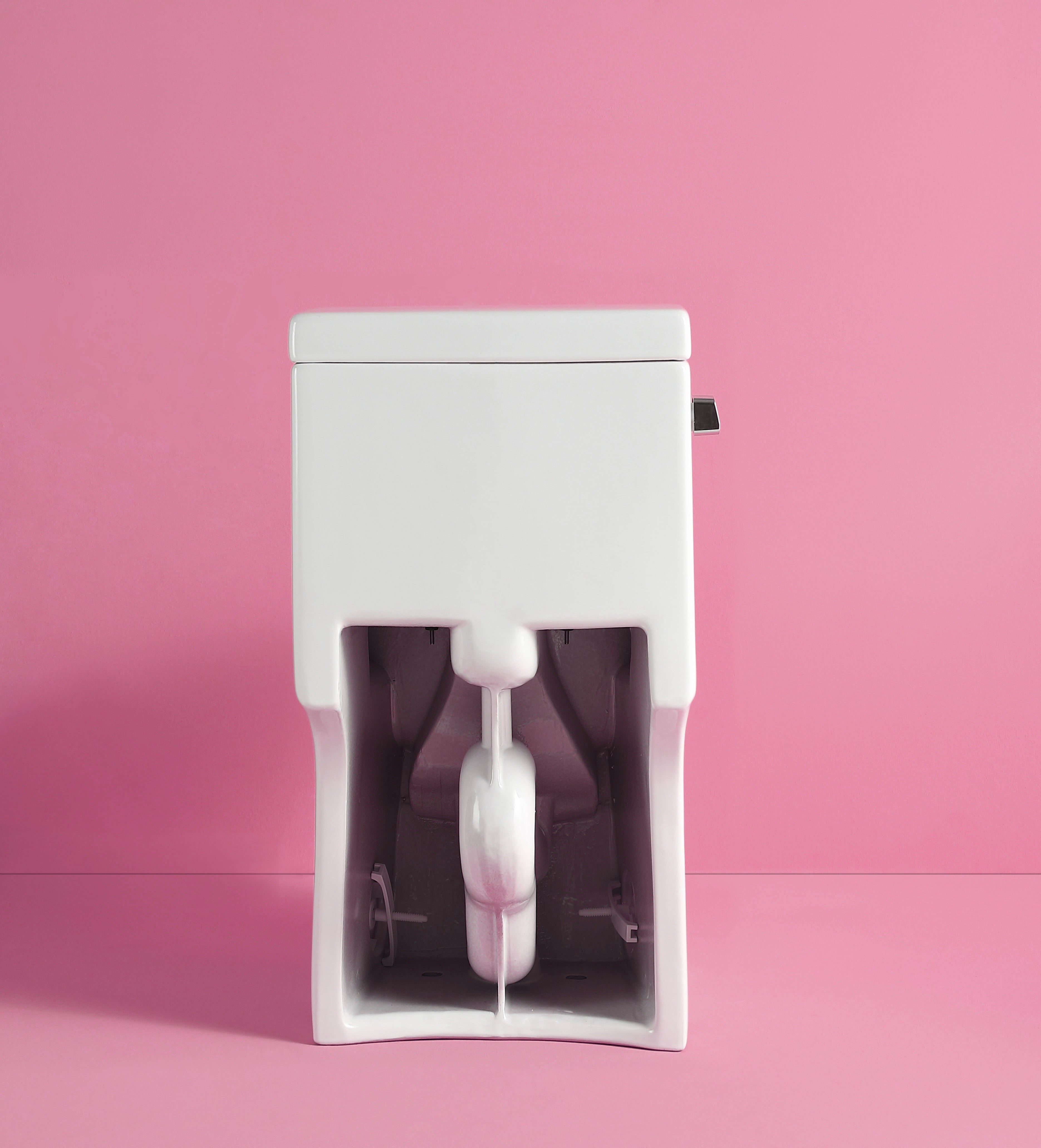 15 1/8 Inch 1.28 GPF One Piece Single Flush Elongated Toilet with Soft-Close Seat 