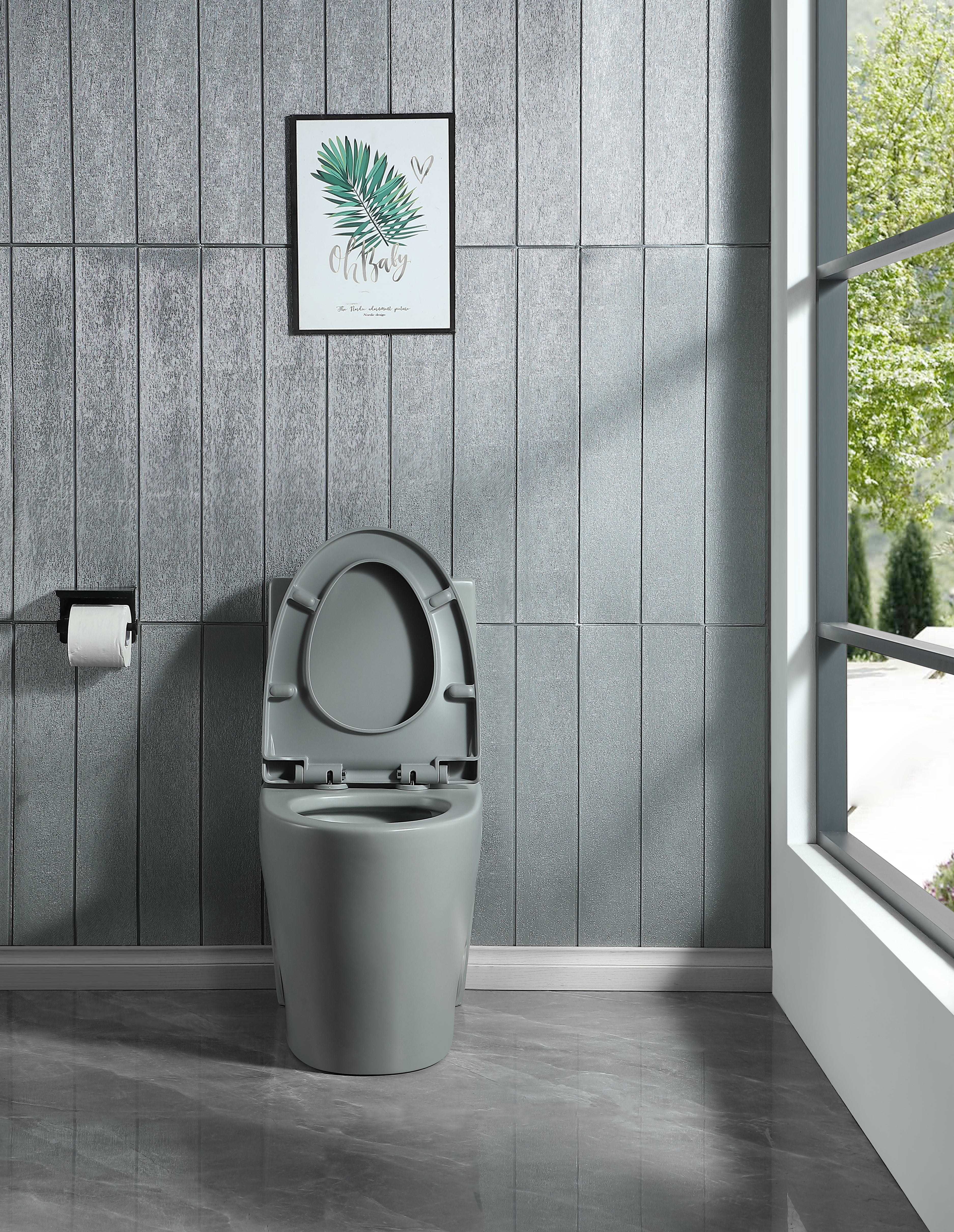 15 5/8 Inch One Piece 1.1/1.6 GPF Dual Flush Elongated Toilet