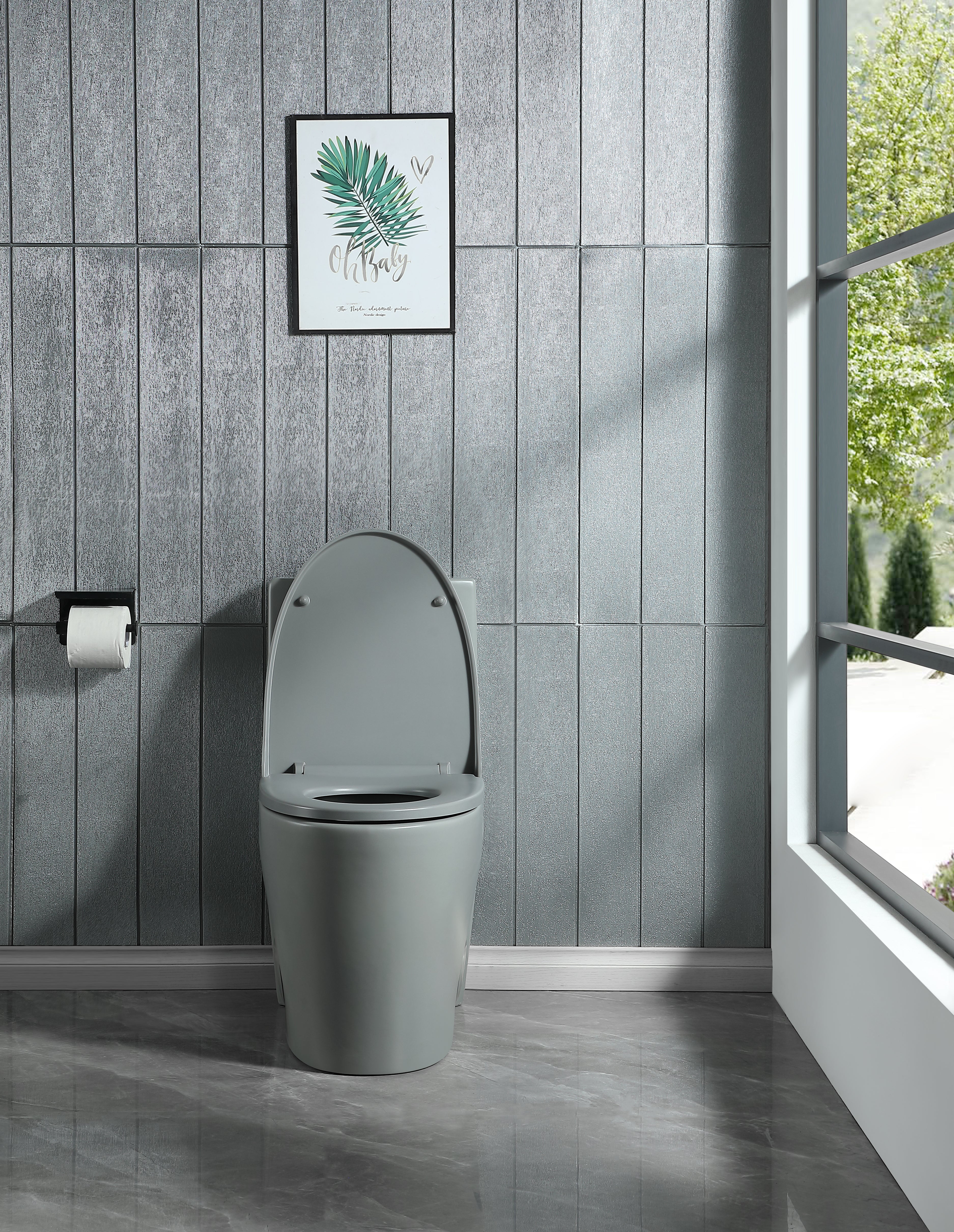 15 5/8 Inch One Piece 1.1/1.6 GPF Dual Flush Elongated Toilet