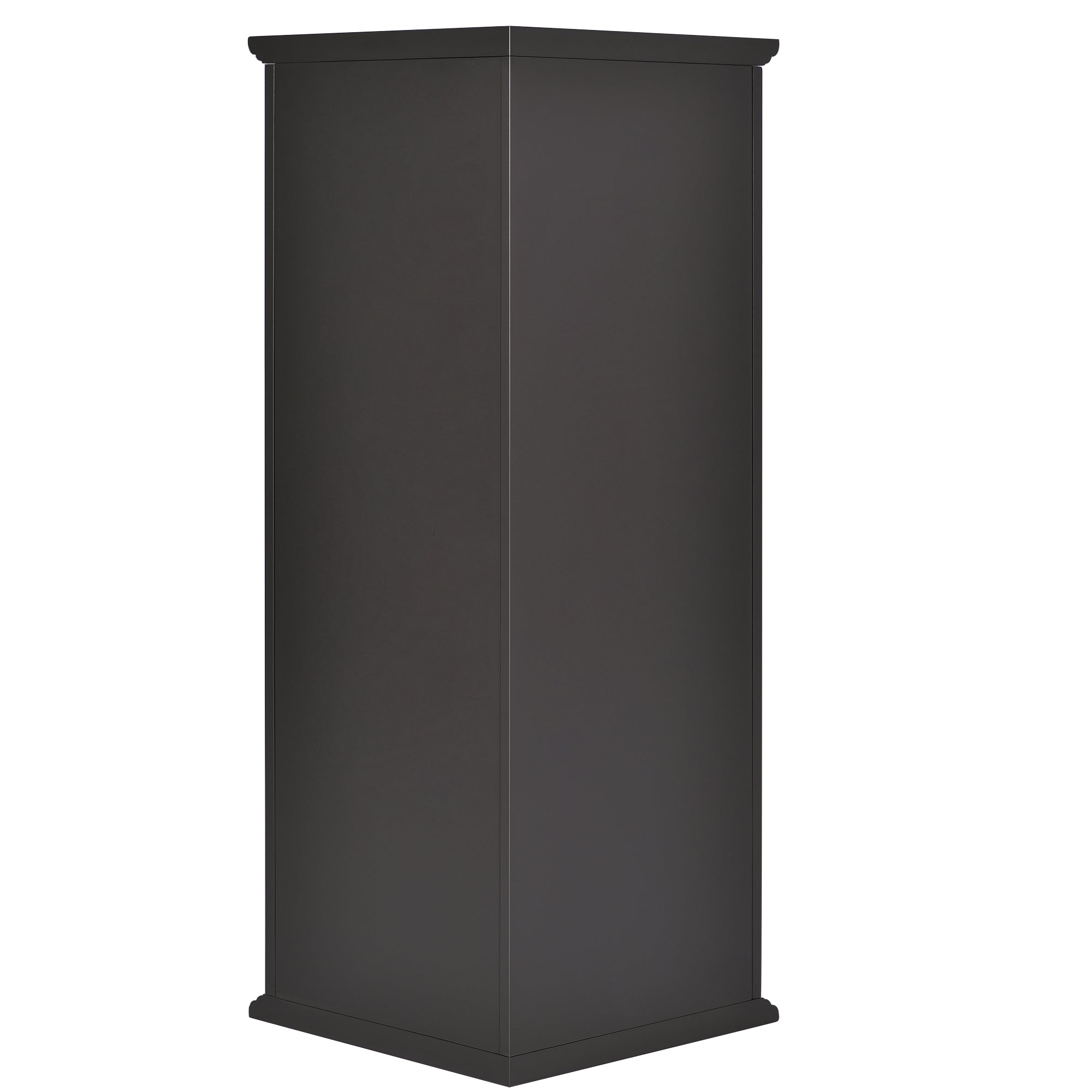 42" Wood 1-door Storage Corner Cabinet with Glass Door