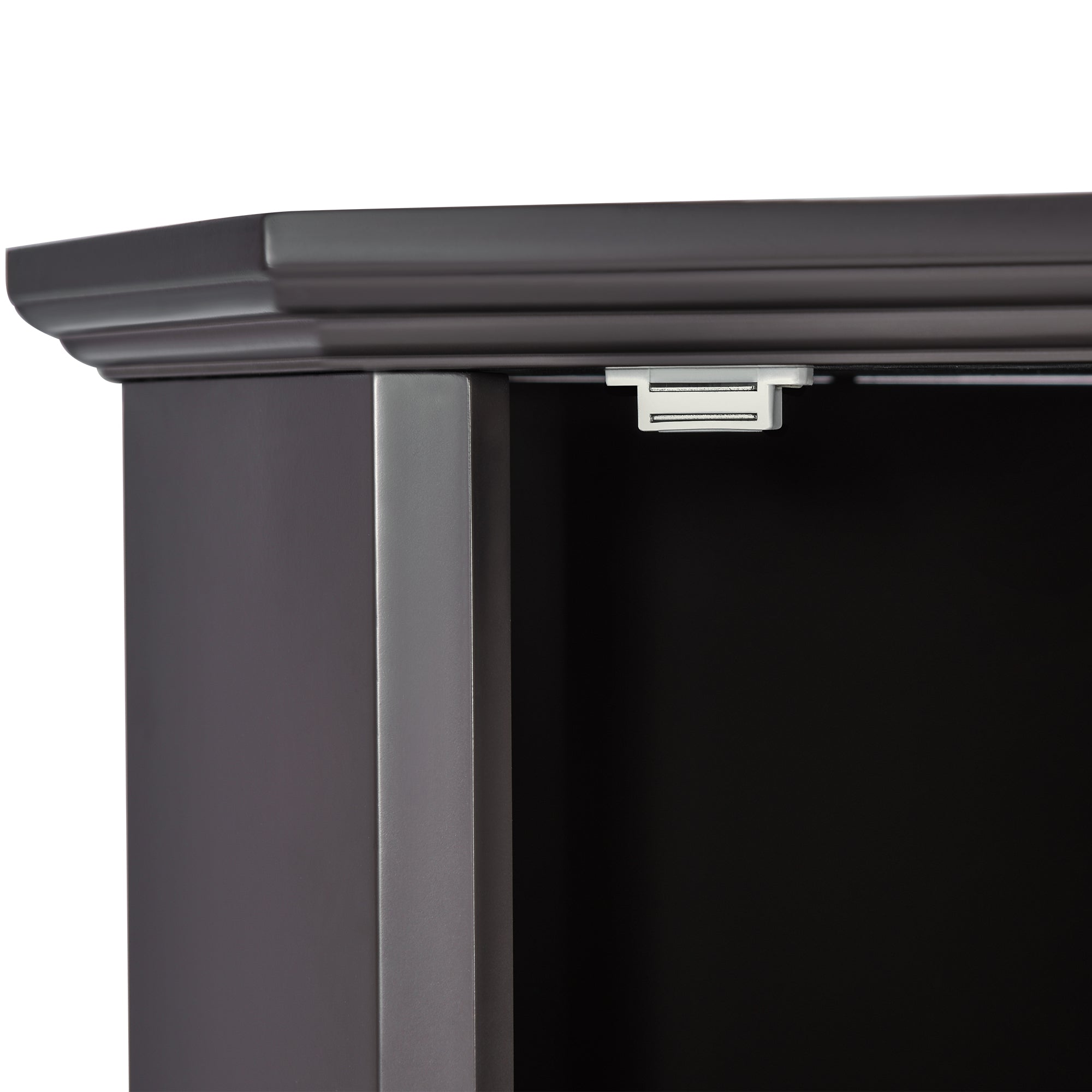 42" Wood 1-door Storage Corner Cabinet with Glass Door