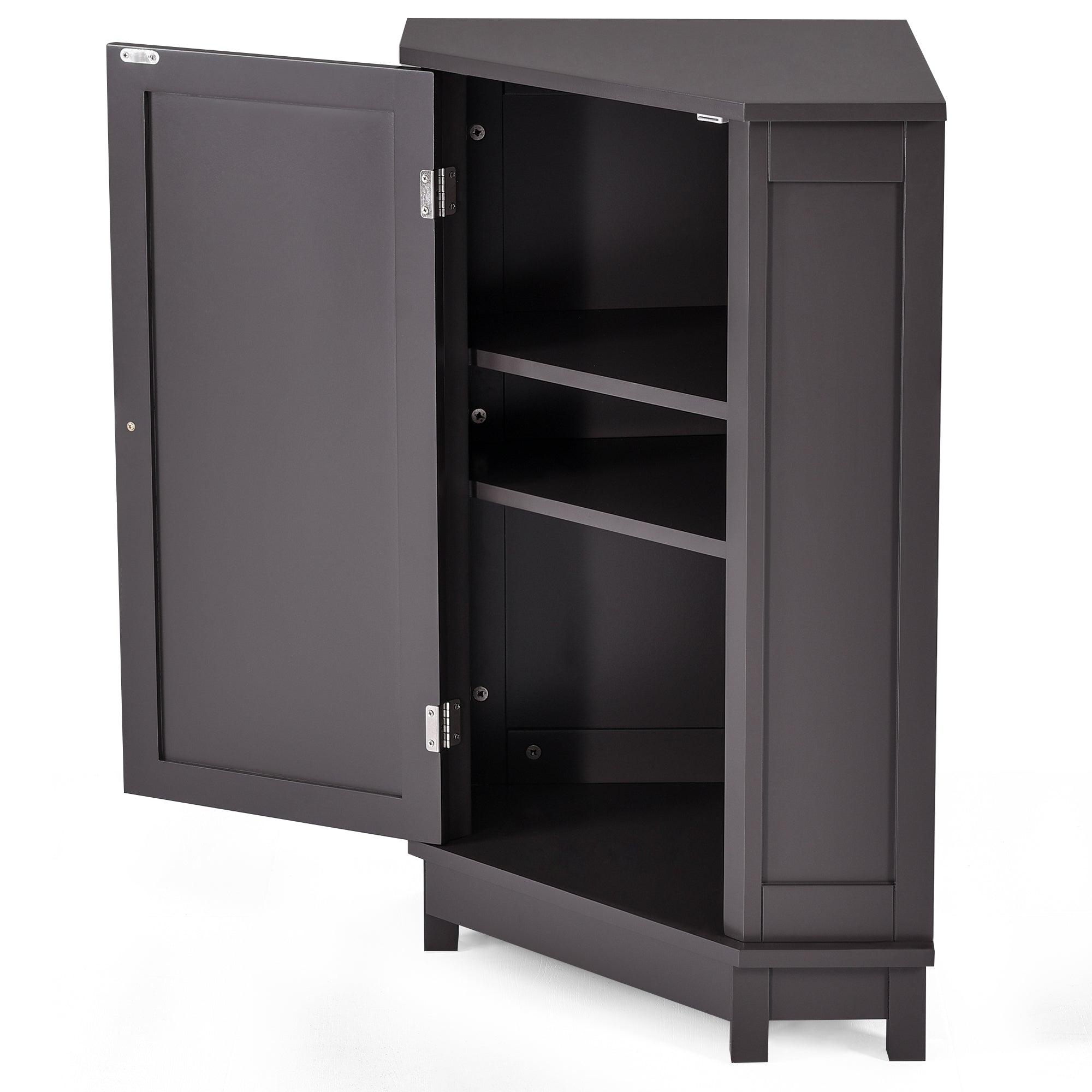31" Wood 1-door Bathroom Cabinet with Interior Shelves