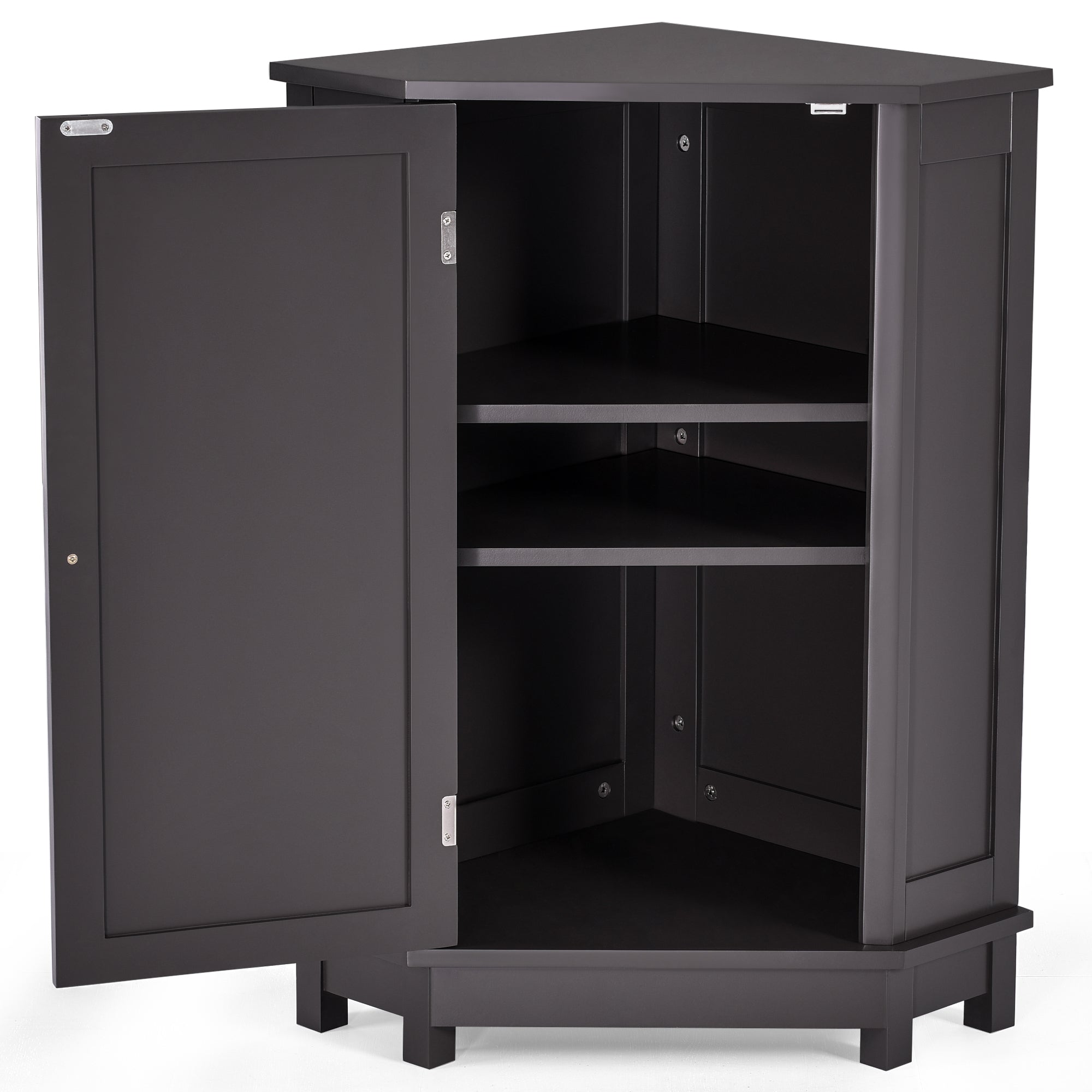 31" Wood 1-door Bathroom Cabinet with Interior Shelves