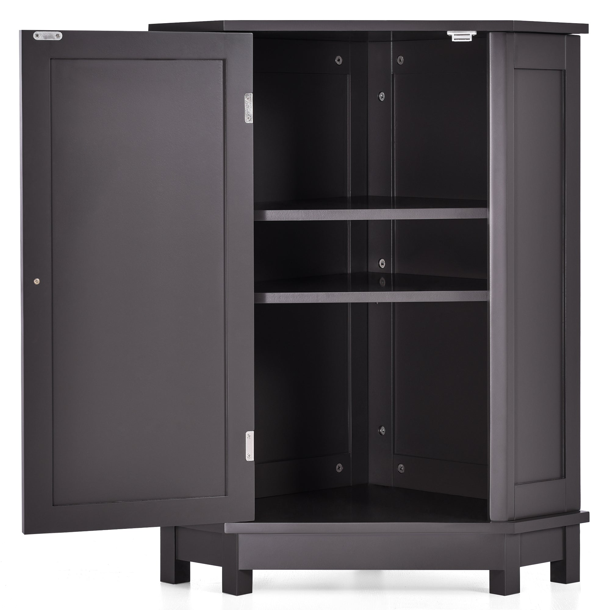 31" Wood 1-door Bathroom Cabinet with Interior Shelves