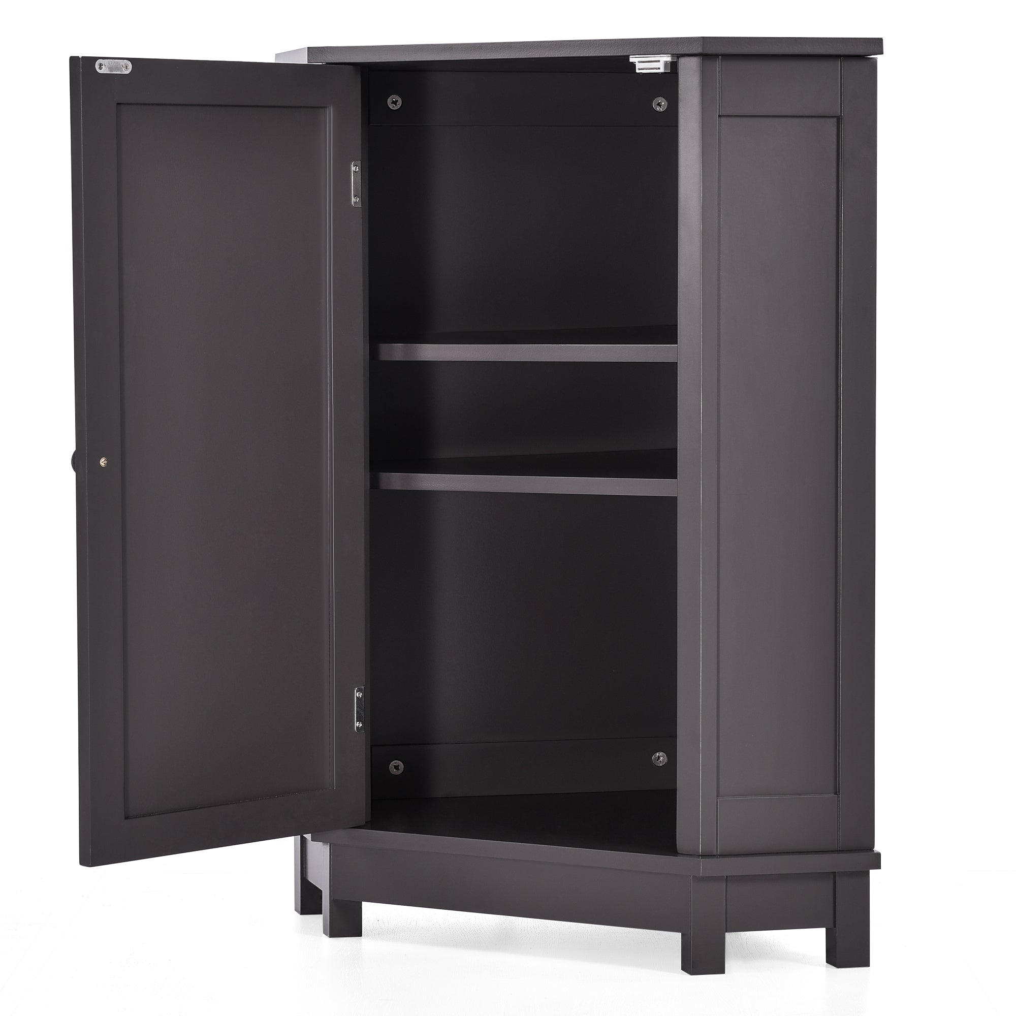 31" Wood 1-door Bathroom Cabinet with Interior Shelves