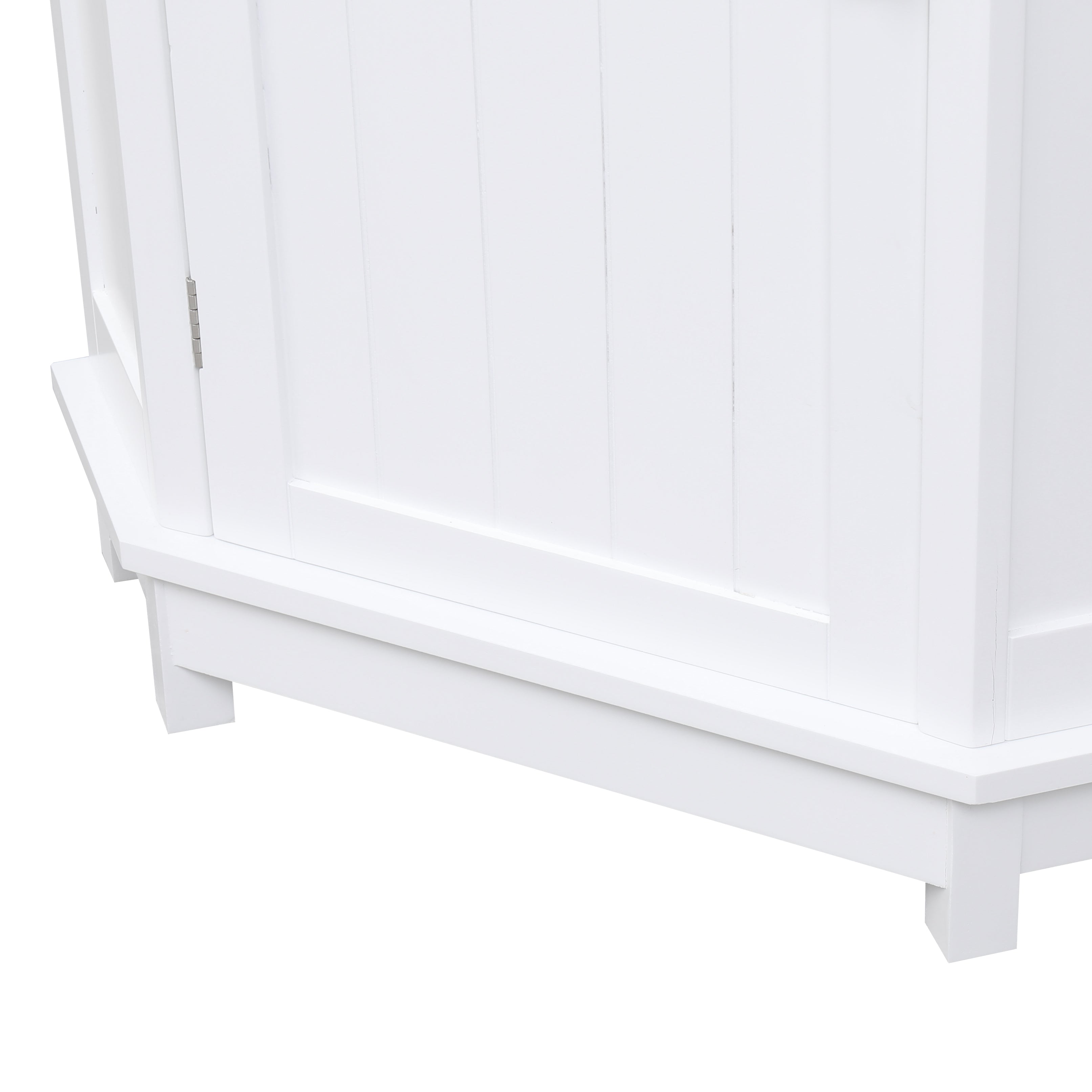 31" Wood 1-door Bathroom Cabinet with Interior Shelves