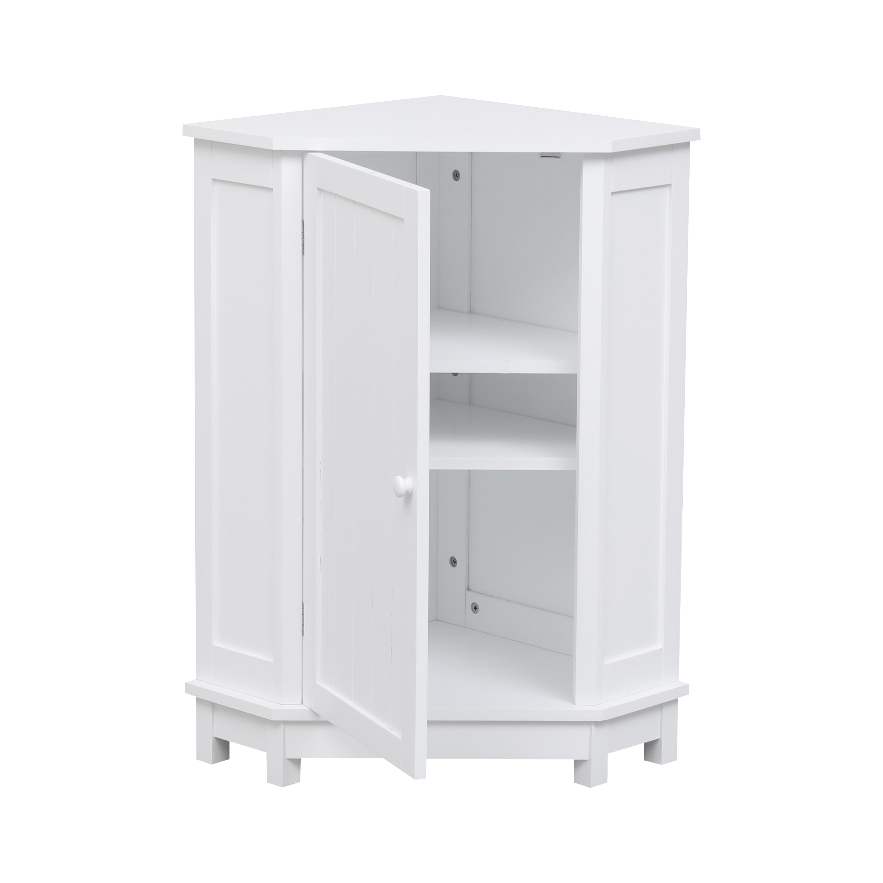 31" Wood 1-door Bathroom Cabinet with Interior Shelves