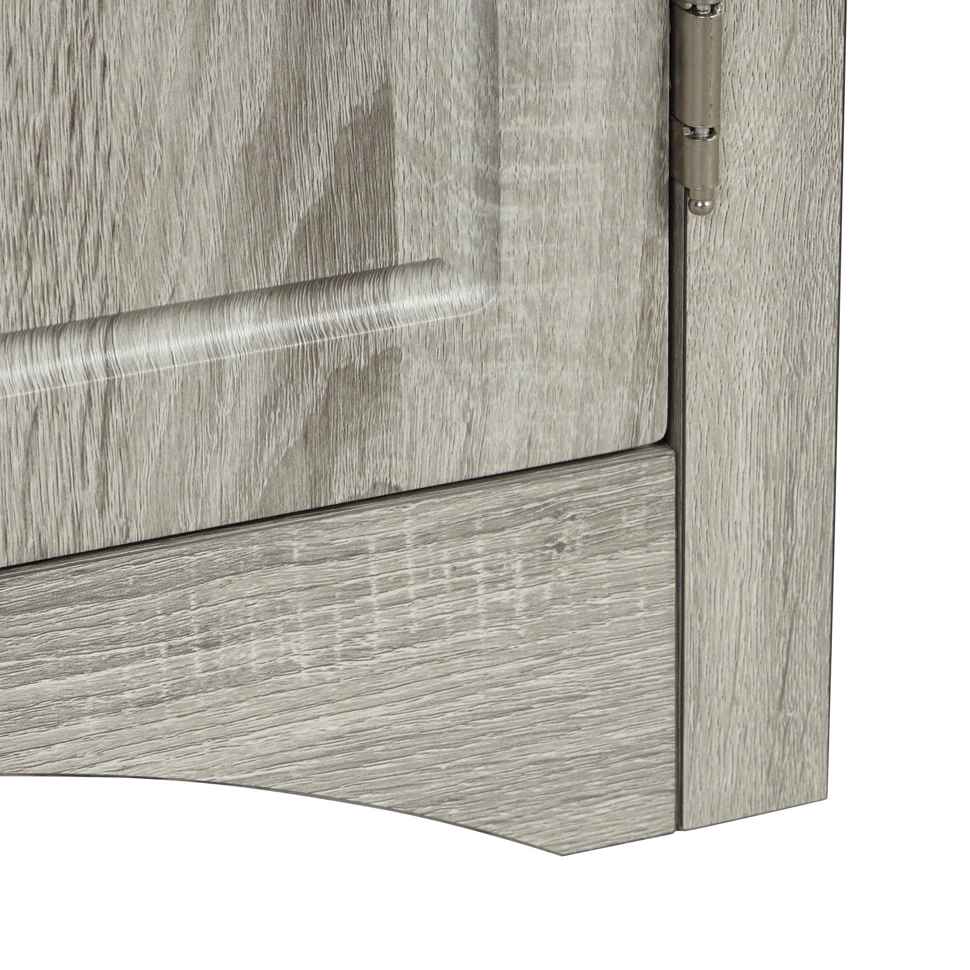 32" Wood 2-door Bathroom Corner Cabinet with Adjustable Shelves