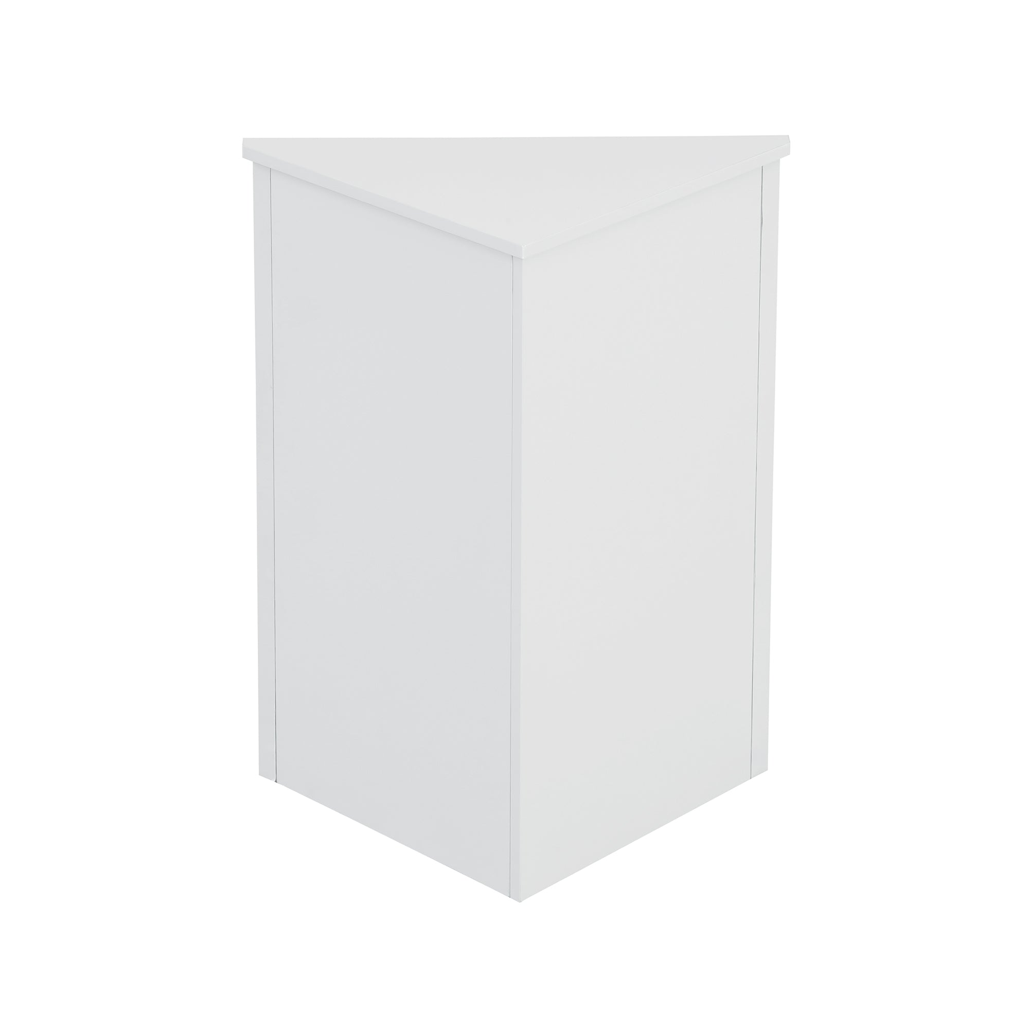 32" Wood 2-door Bathroom Corner Cabinet with Adjustable Shelves