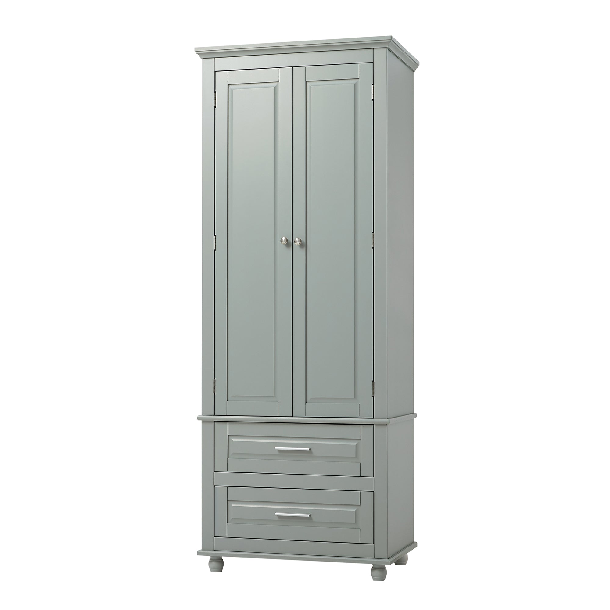 Tall Storage Cabinet with Two Drawers for Bathroom/Office