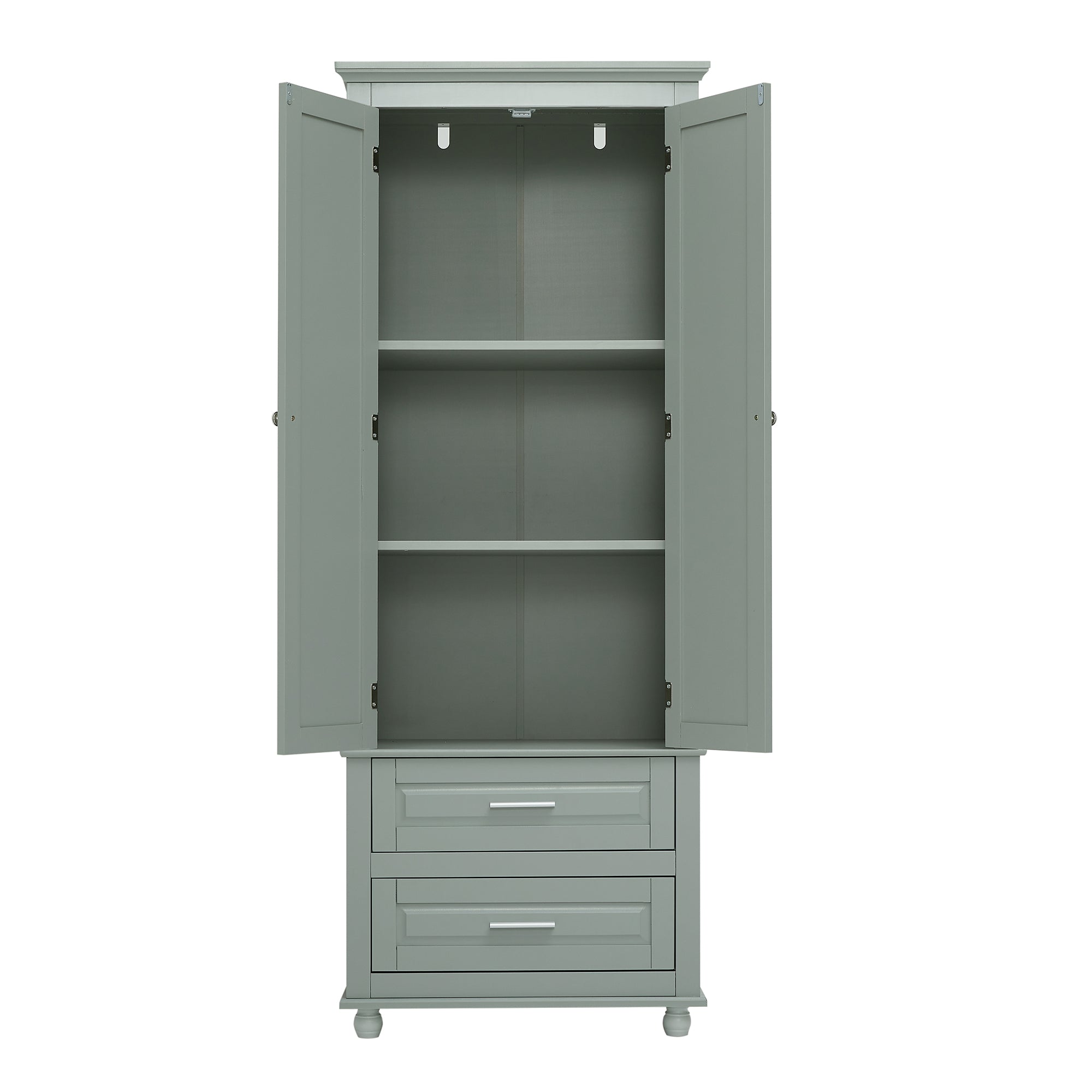 Tall Storage Cabinet with Two Drawers for Bathroom/Office