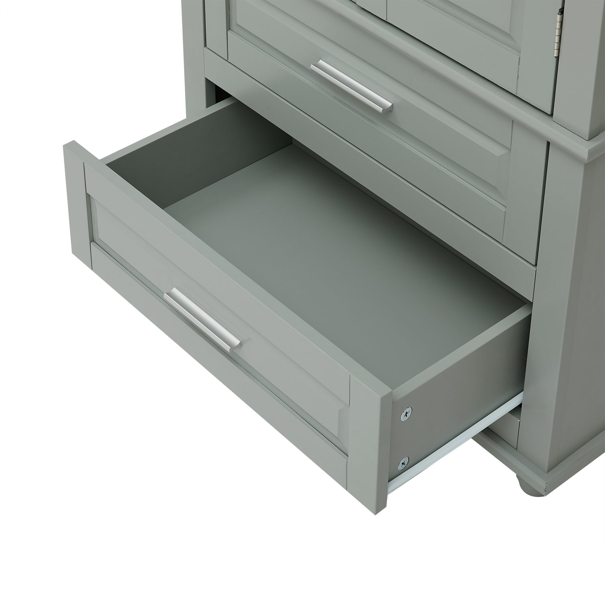 Tall Storage Cabinet with Two Drawers for Bathroom/Office