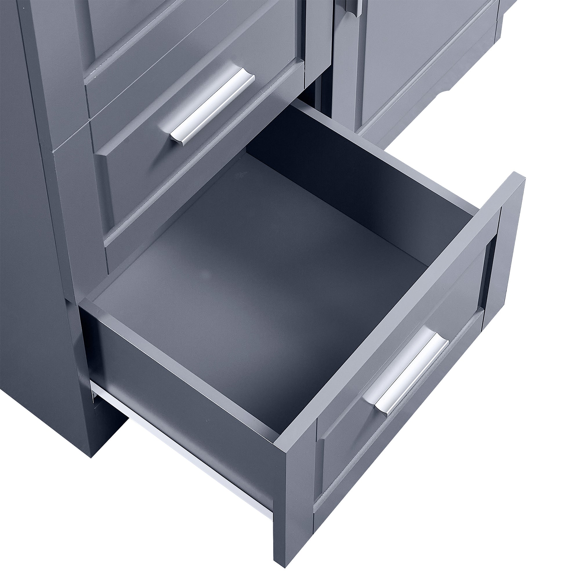 32 in. W x 72 in. H Storage Cabinet with Doors and Three Drawers