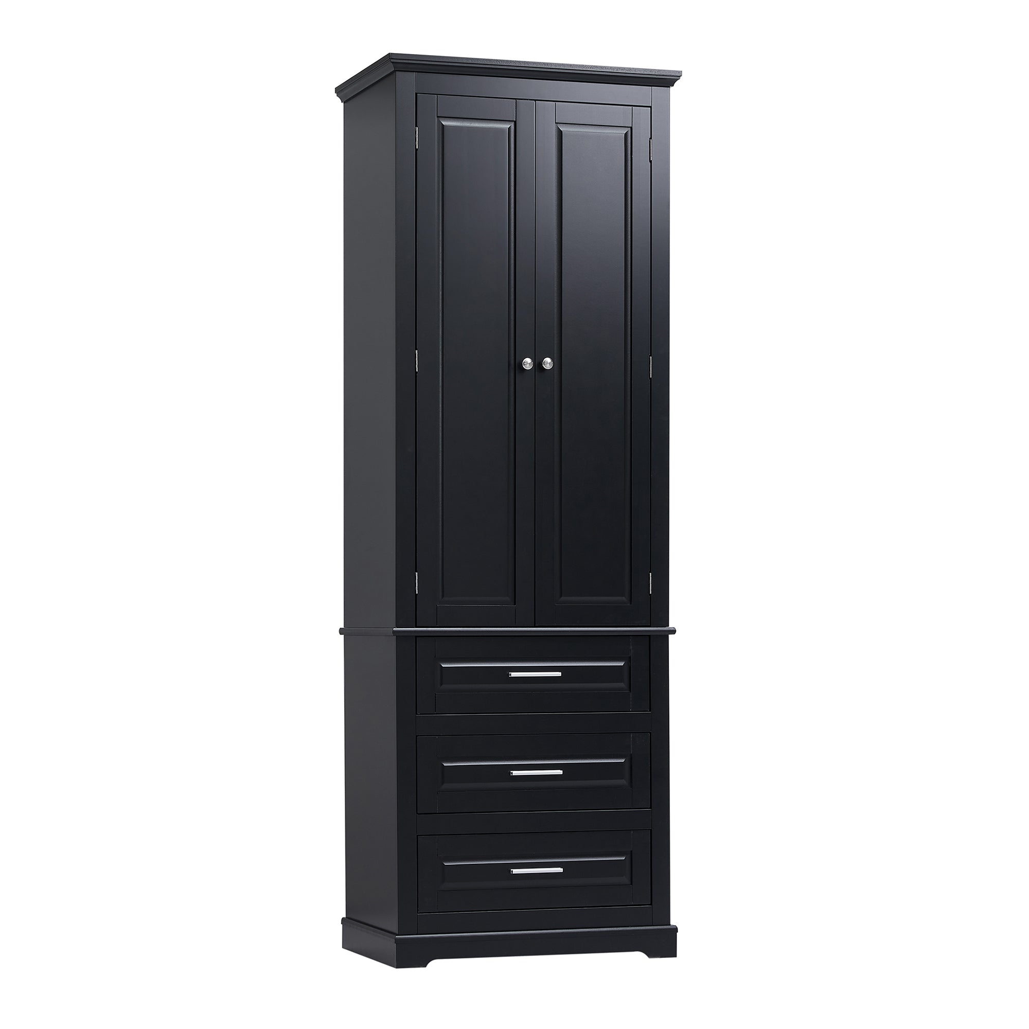 Tall Storage Cabinet with Three Drawers for Bathroom/Office