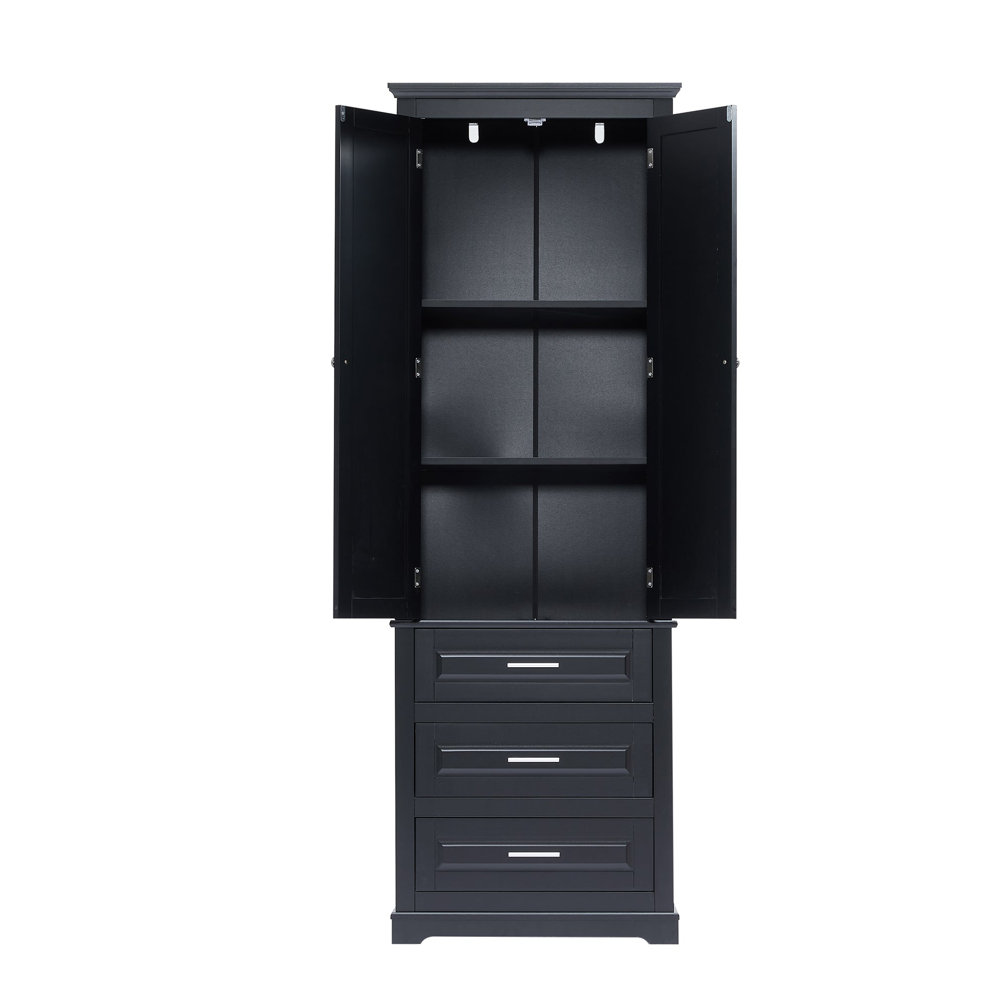 Tall Storage Cabinet with Three Drawers for Bathroom/Office