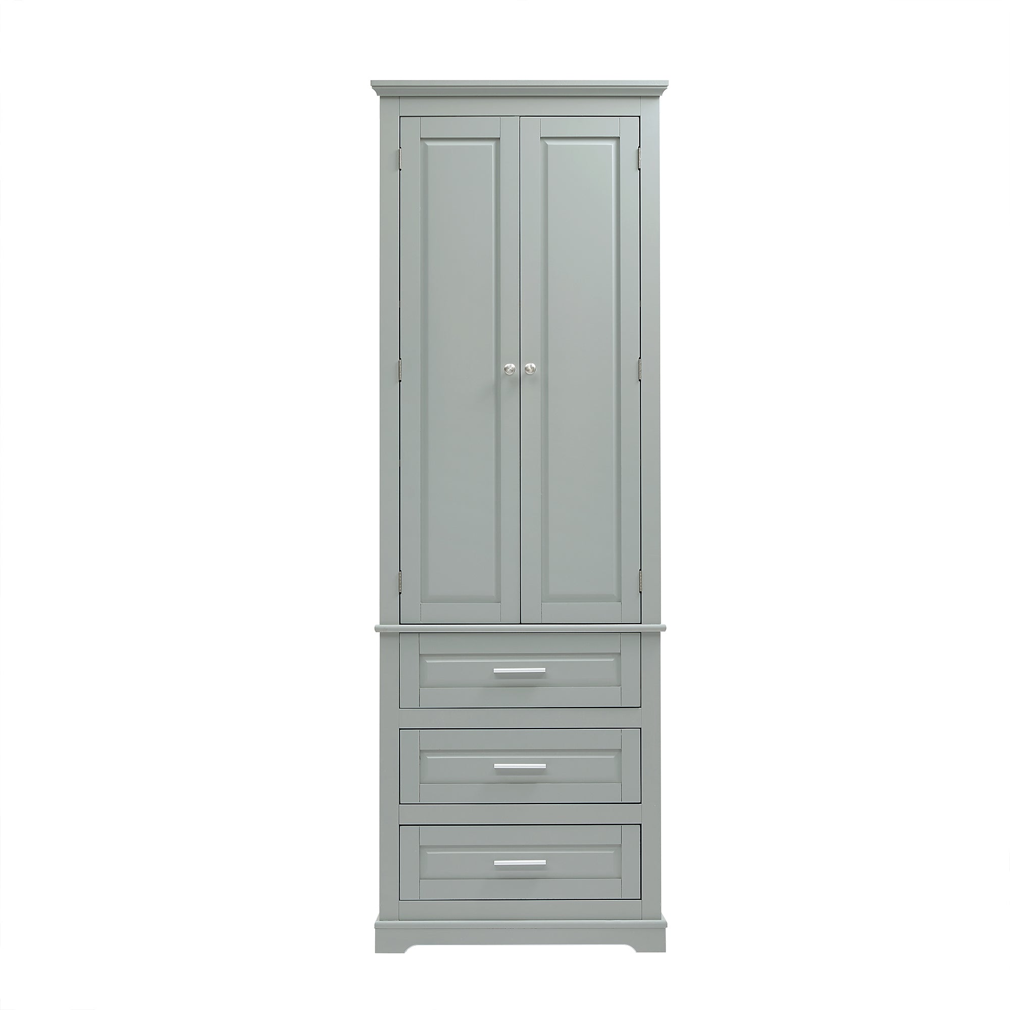 Tall Storage Cabinet with Three Drawers for Bathroom/Office
