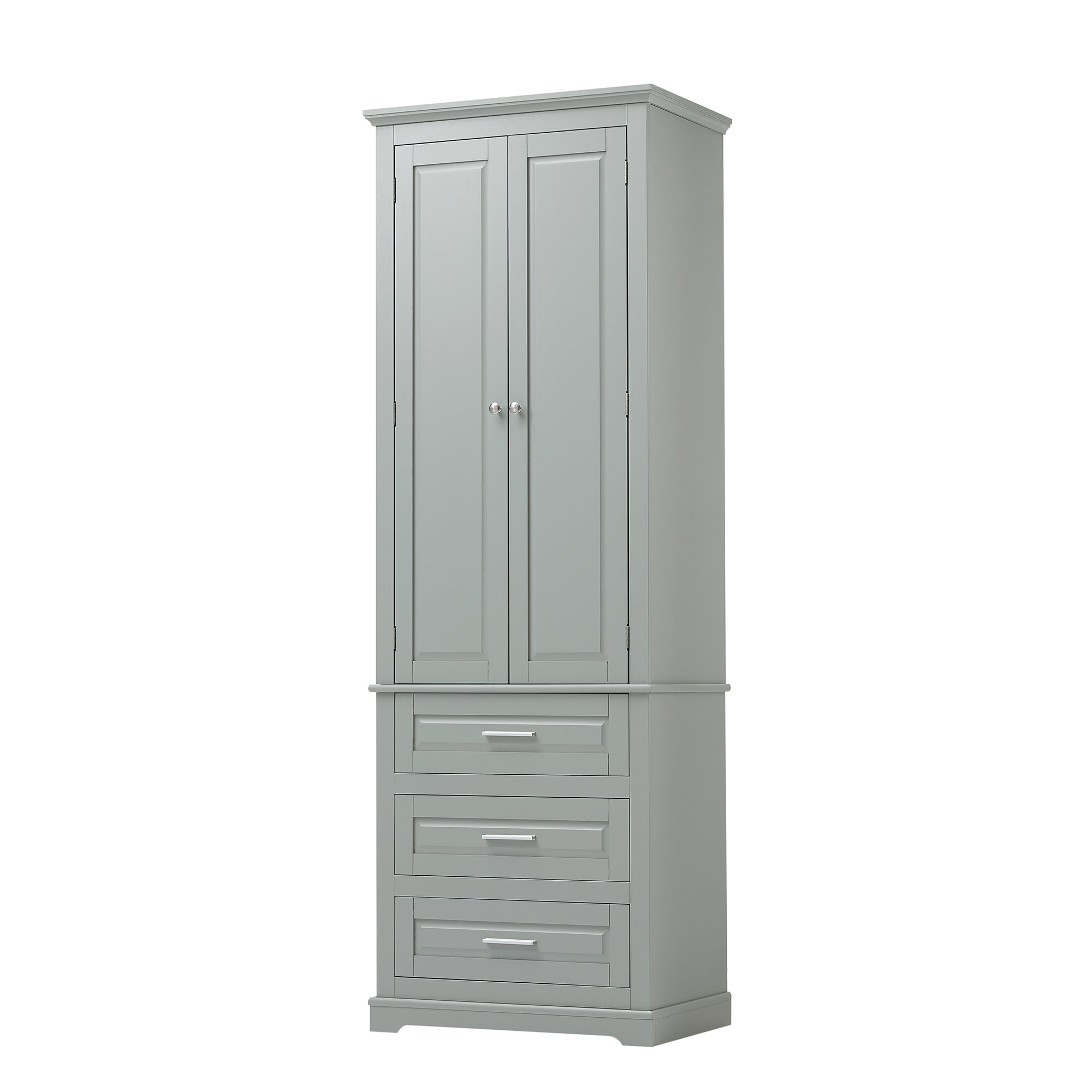 Tall Storage Cabinet with Three Drawers for Bathroom/Office