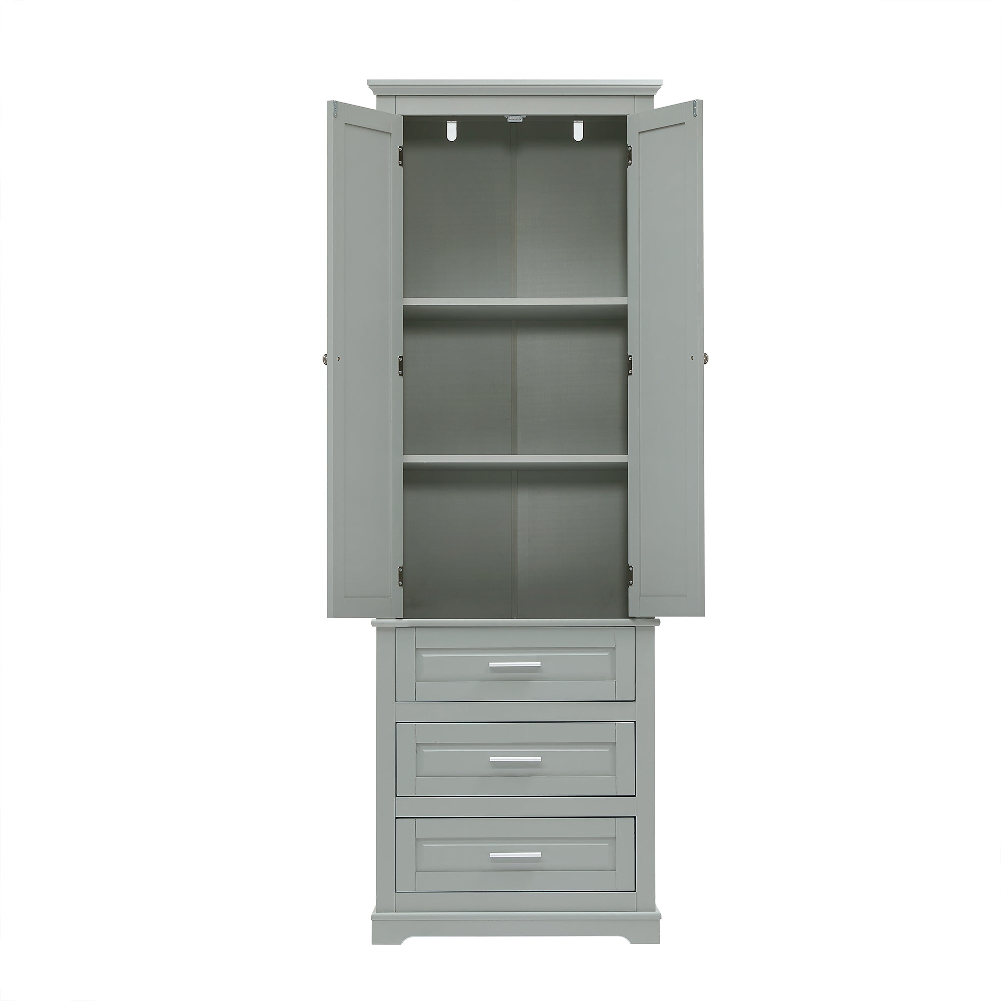 Tall Storage Cabinet with Three Drawers for Bathroom/Office