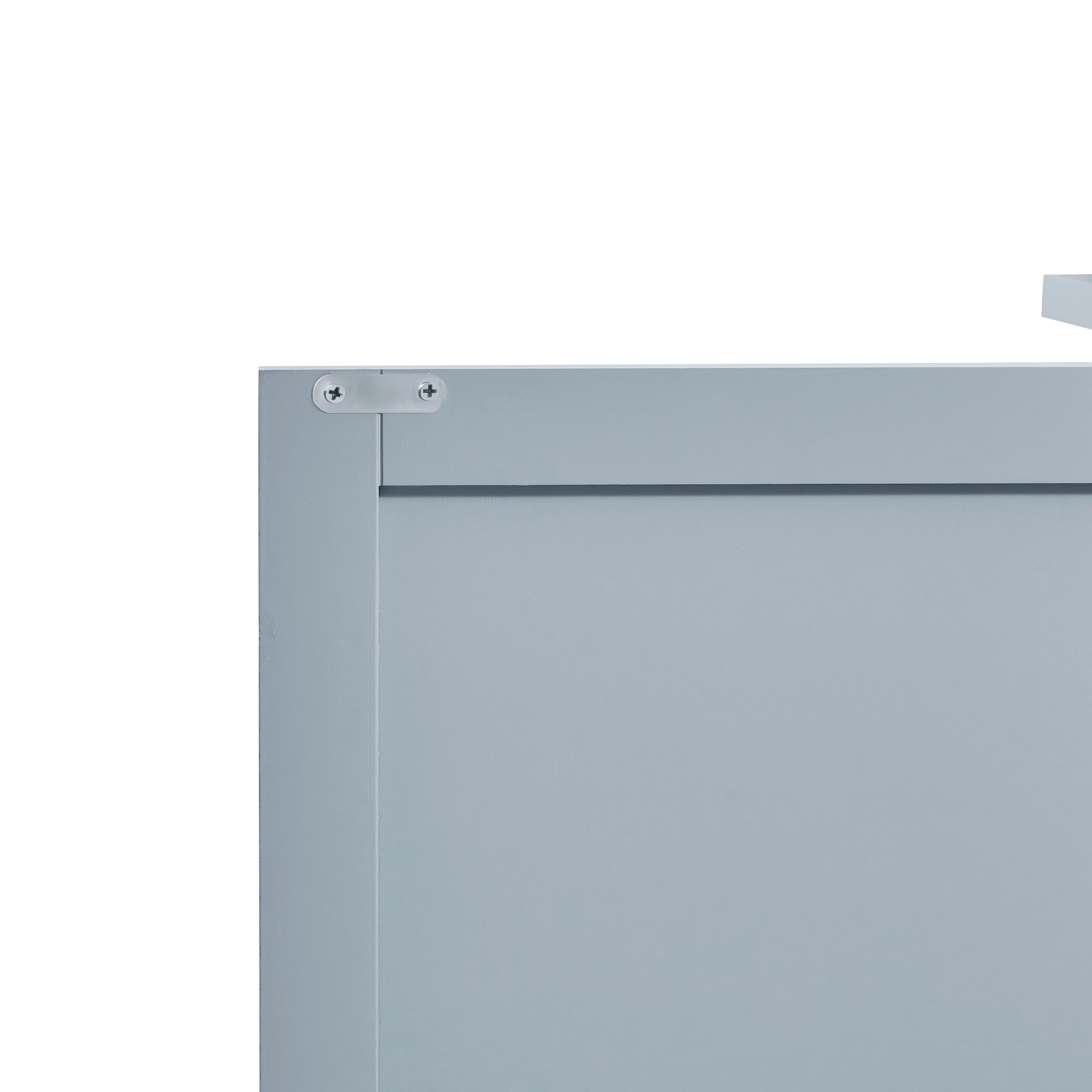 31" Wood 1-door Bathroom Cabinet with Interior Shelves