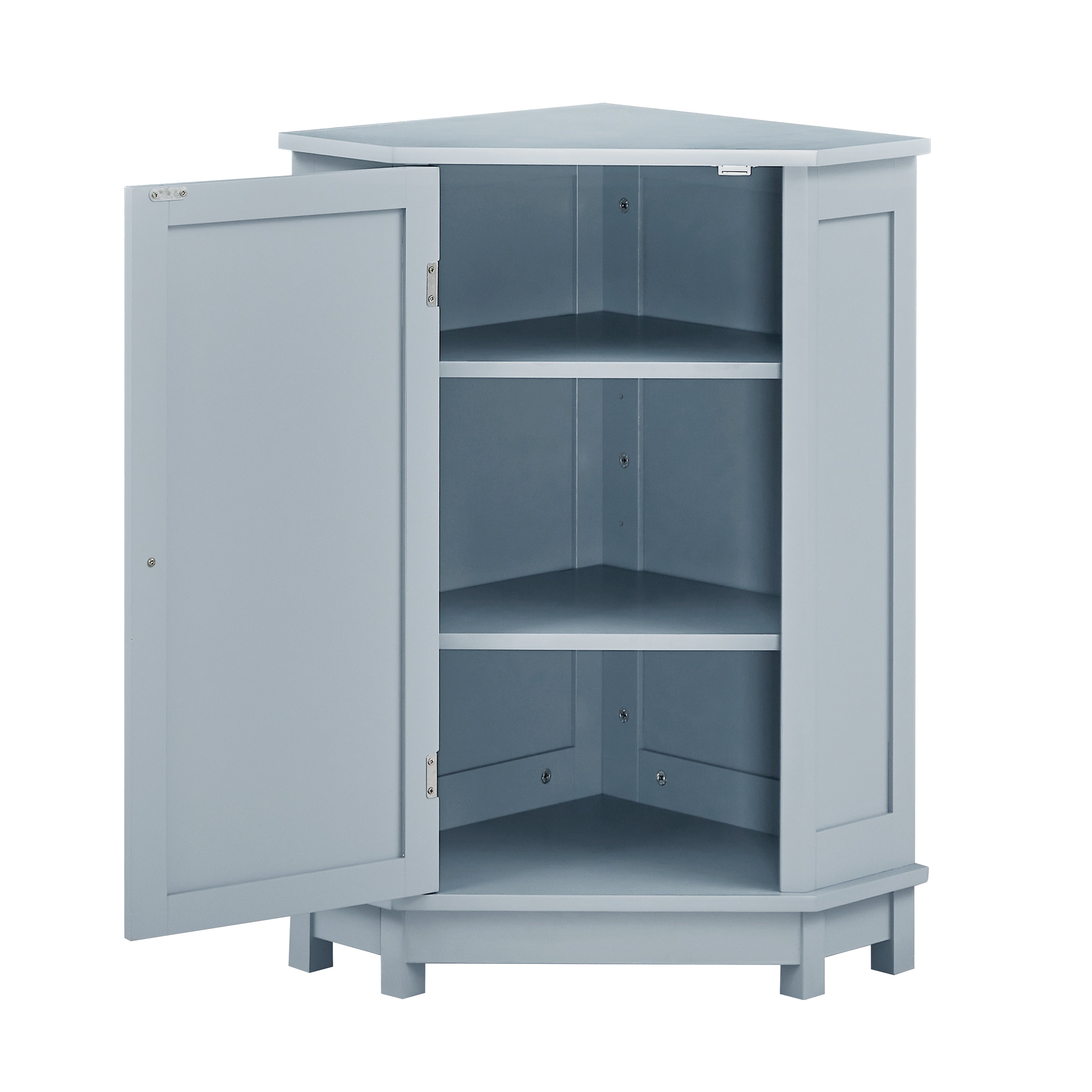31" Wood 1-door Bathroom Cabinet with Interior Shelves