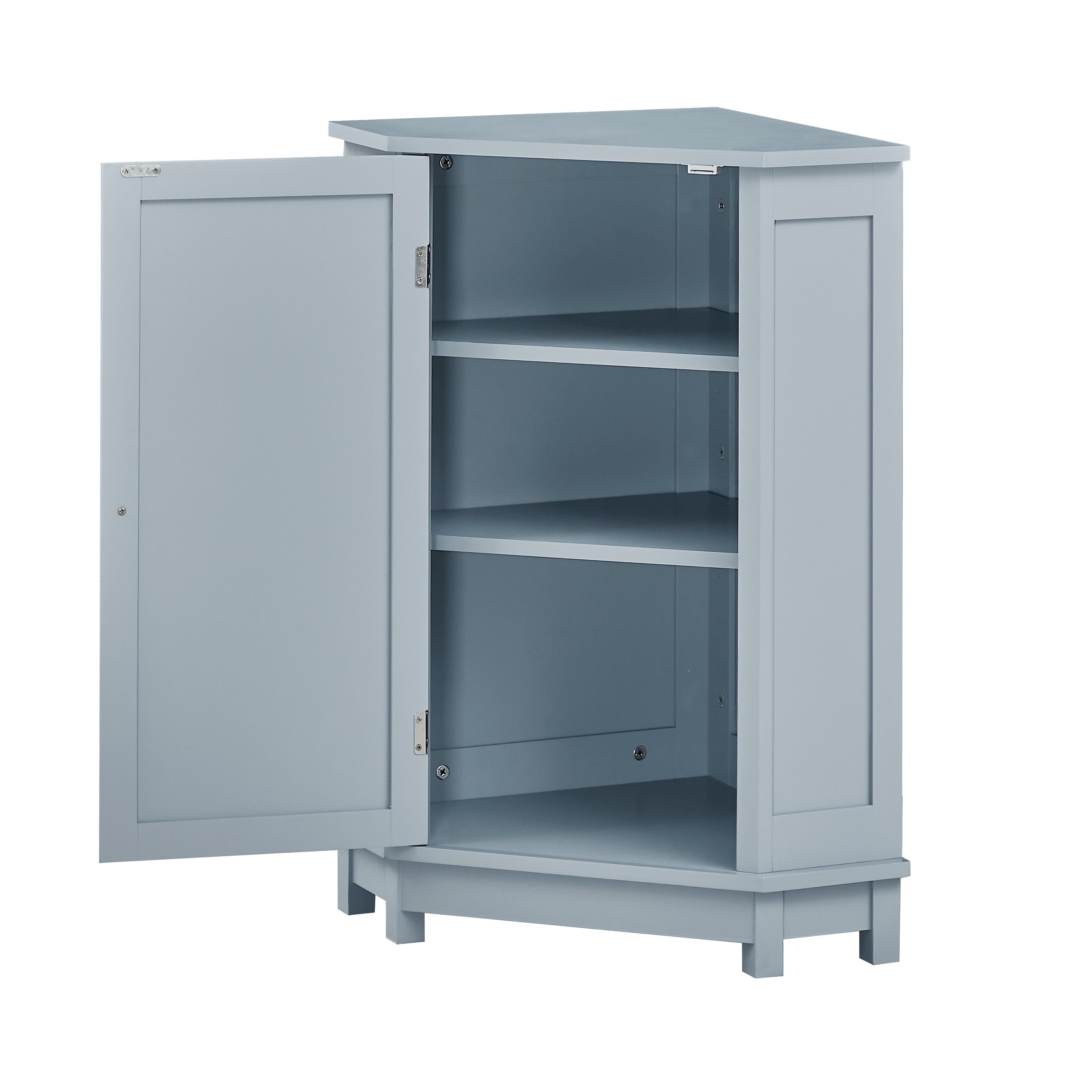 31" Wood 1-door Bathroom Cabinet with Interior Shelves