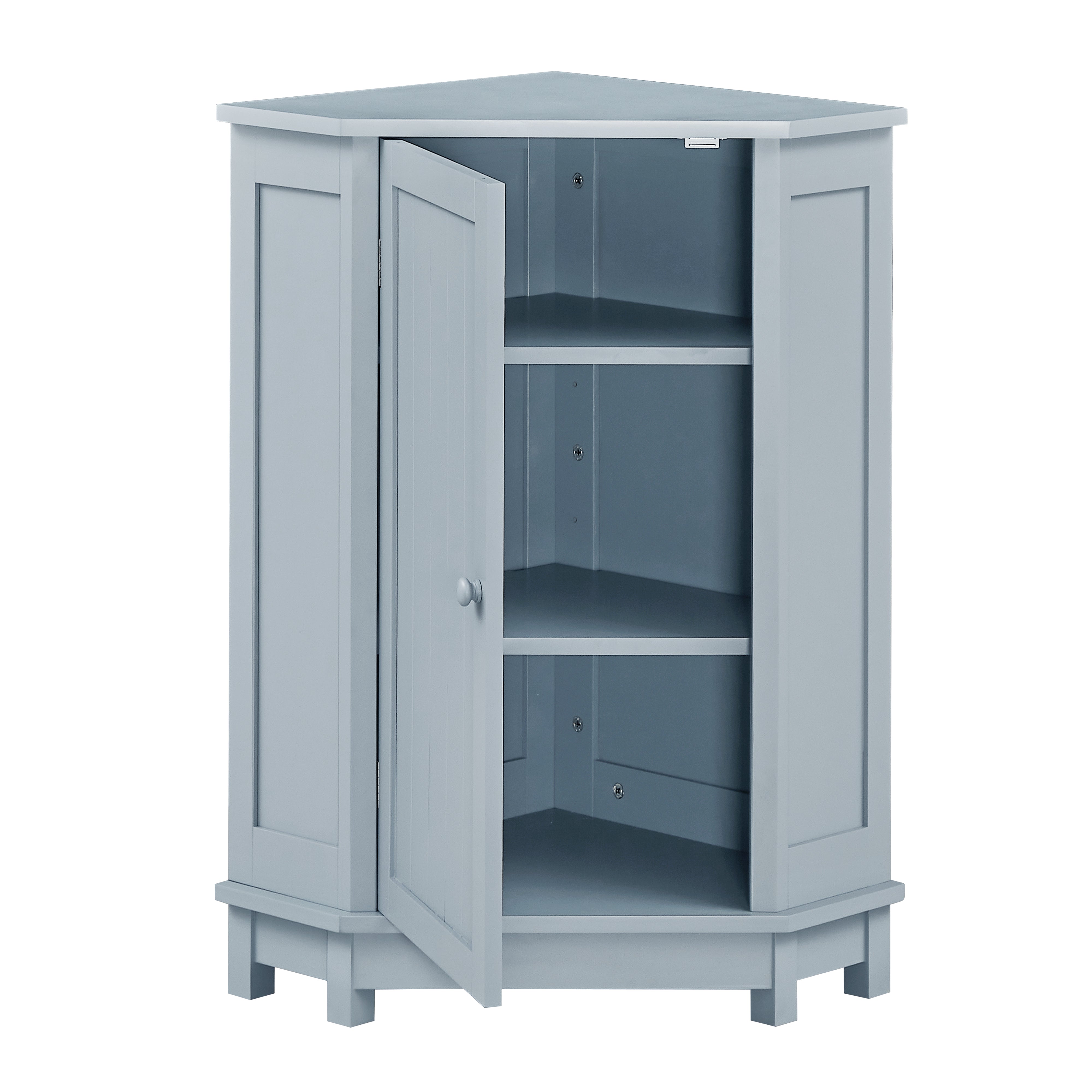 31" Wood 1-door Bathroom Cabinet with Interior Shelves