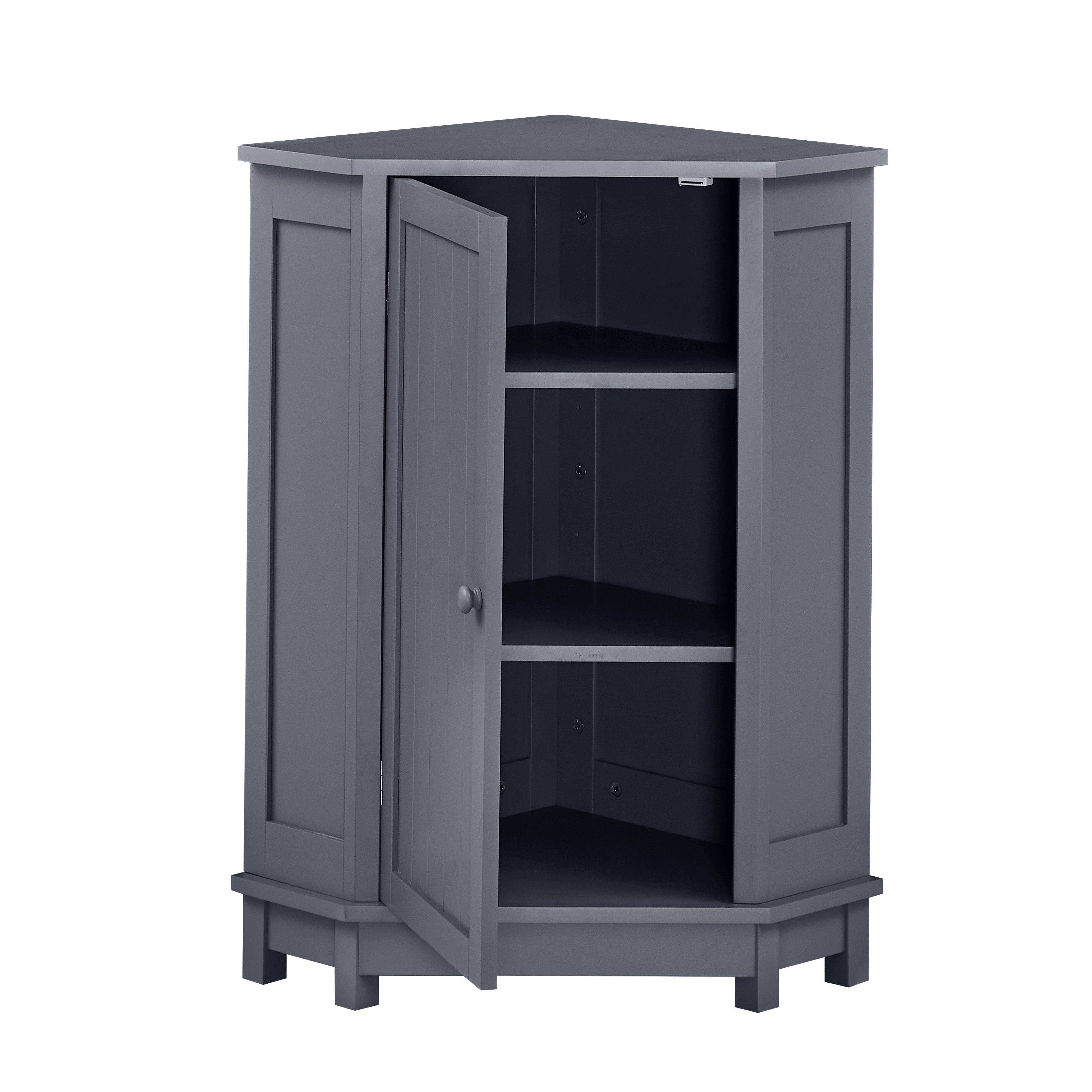 31" Wood 1-door Bathroom Cabinet with Interior Shelves