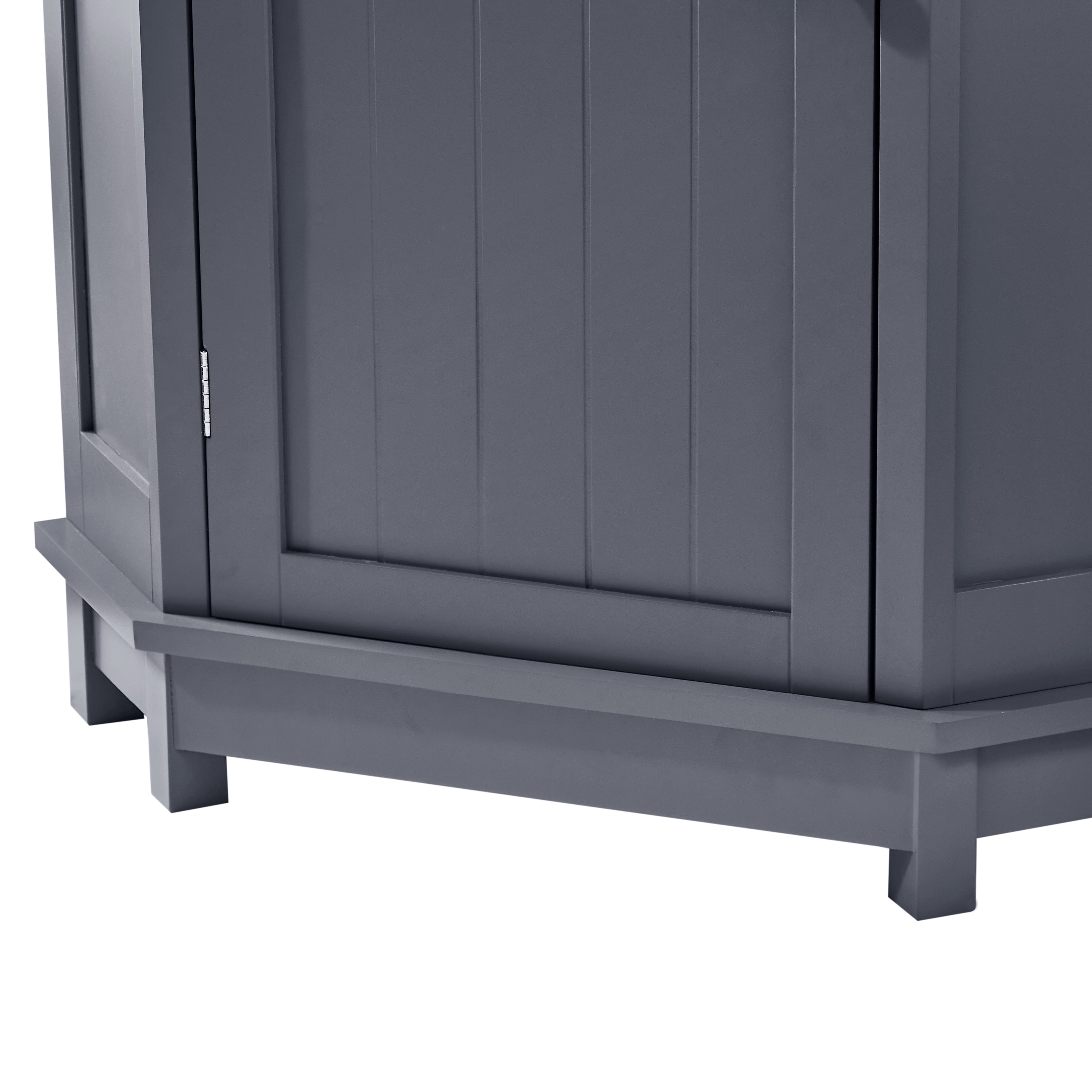 31" Wood 1-door Bathroom Cabinet with Interior Shelves
