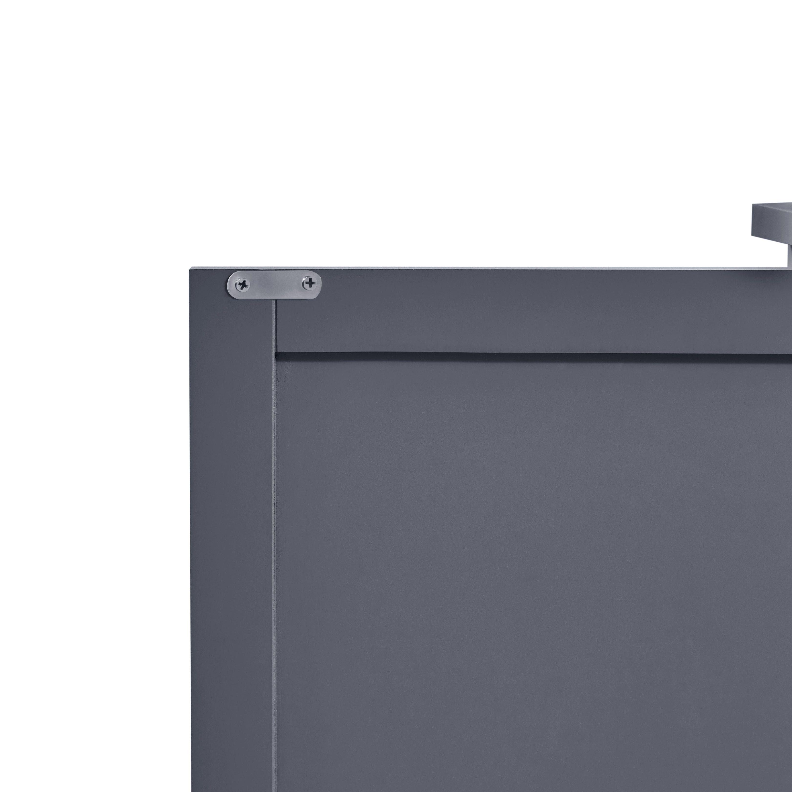 31" Wood 1-door Bathroom Cabinet with Interior Shelves