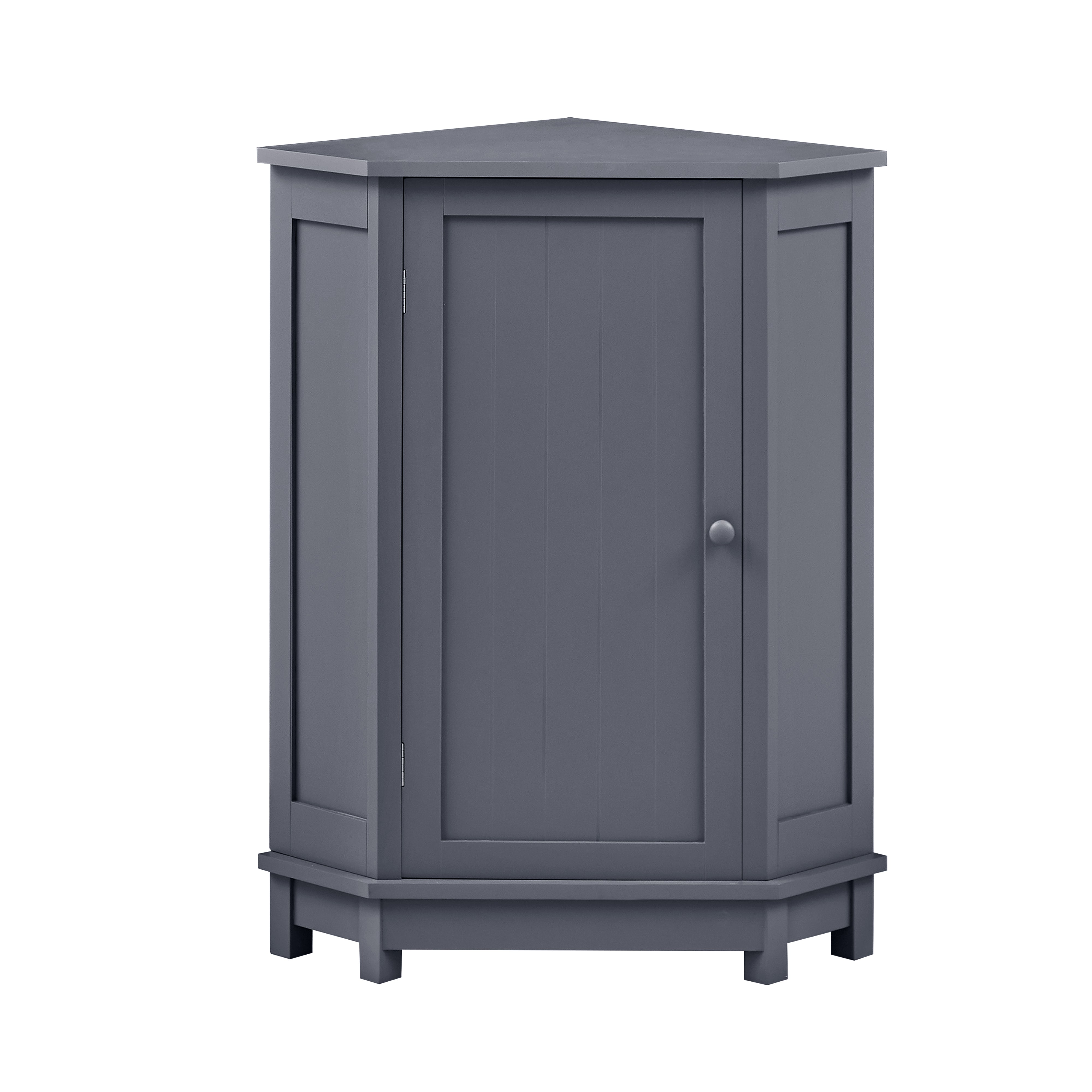 31" Wood 1-door Bathroom Cabinet with Interior Shelves