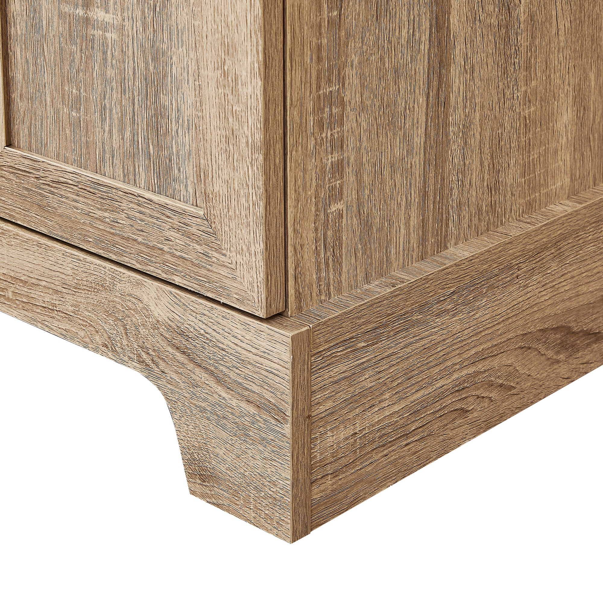 23 in. W x 71 in. H MDF Bathroom Storage Cabinet with Two Doors and Adjustable Shelves