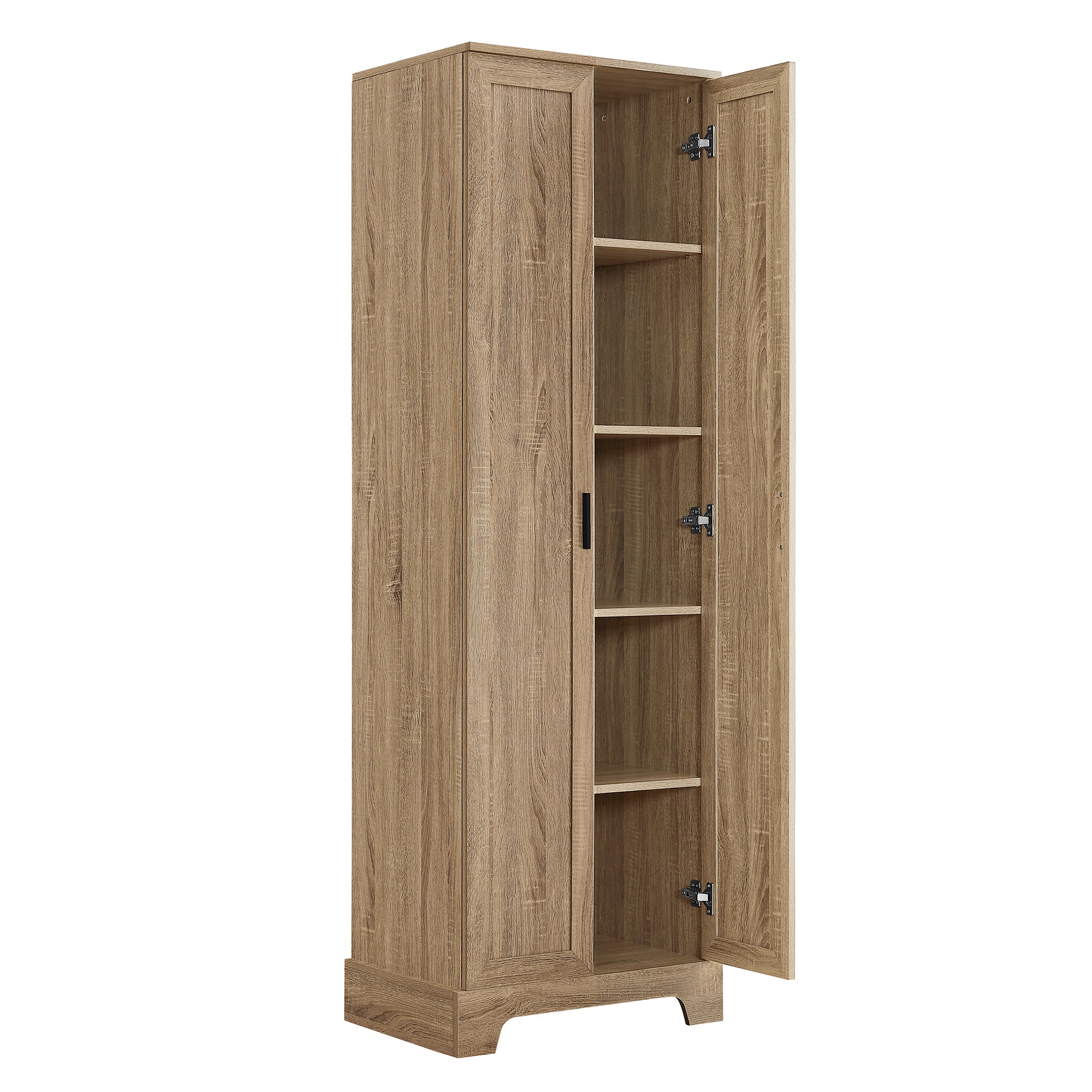 23 in. W x 71 in. H MDF Bathroom Storage Cabinet with Two Doors and Adjustable Shelves