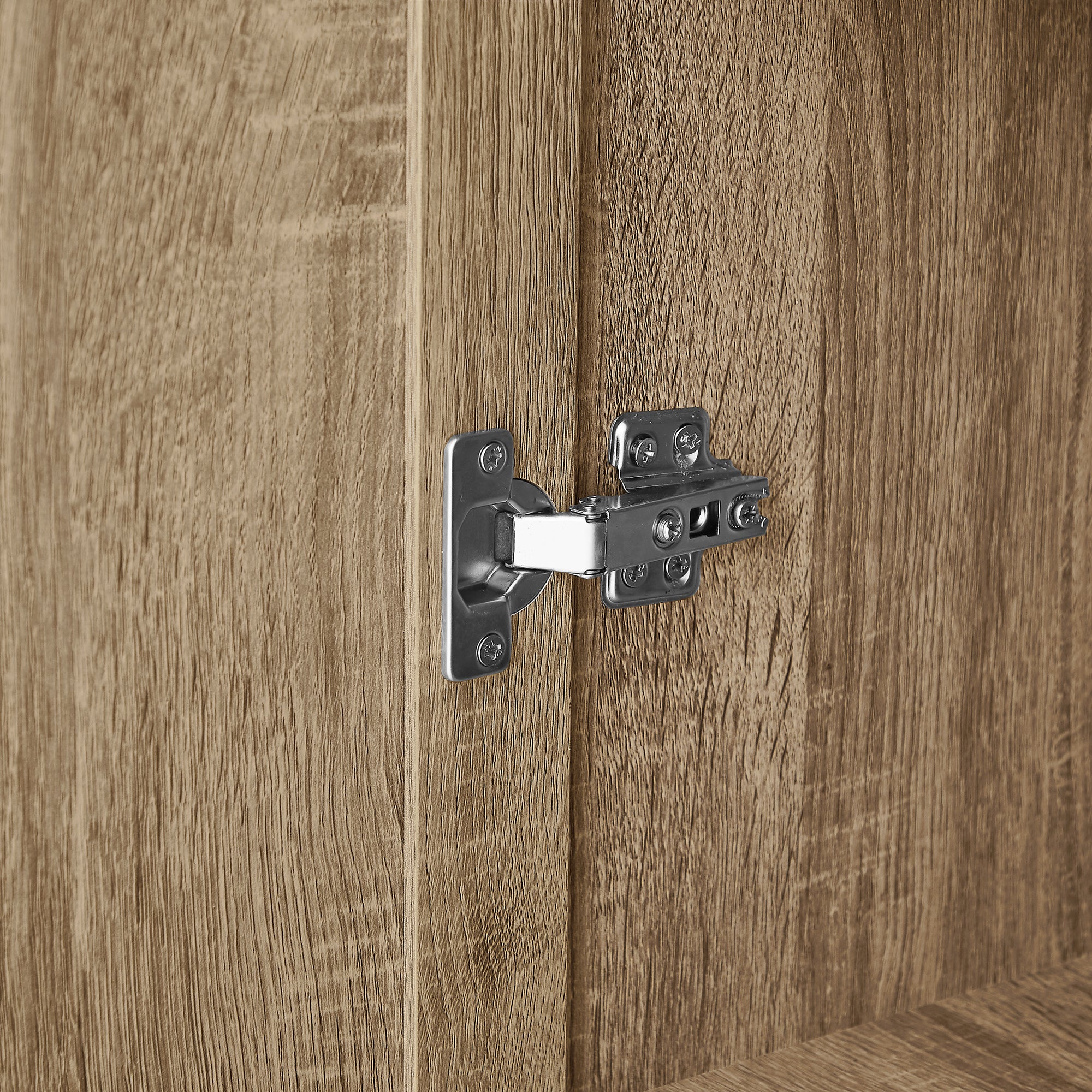 23 in. W x 71 in. H MDF Bathroom Storage Cabinet with Two Doors and Adjustable Shelves