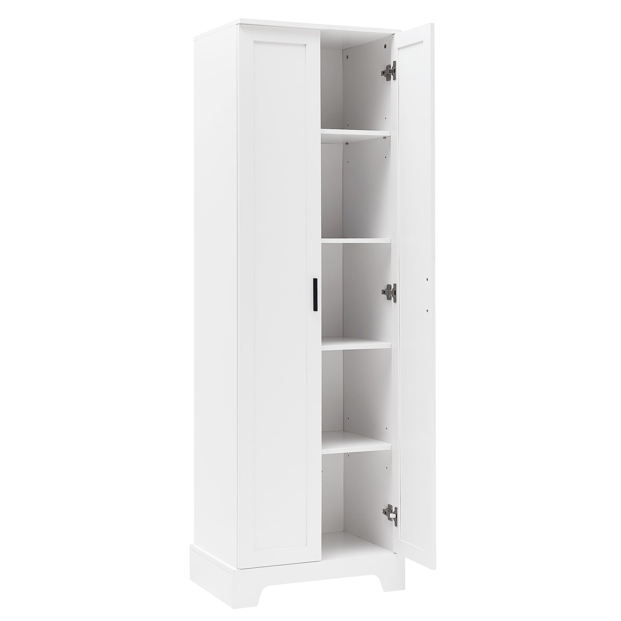 23 in. W x 71 in. H MDF Bathroom Storage Cabinet with Two Doors and Adjustable Shelves