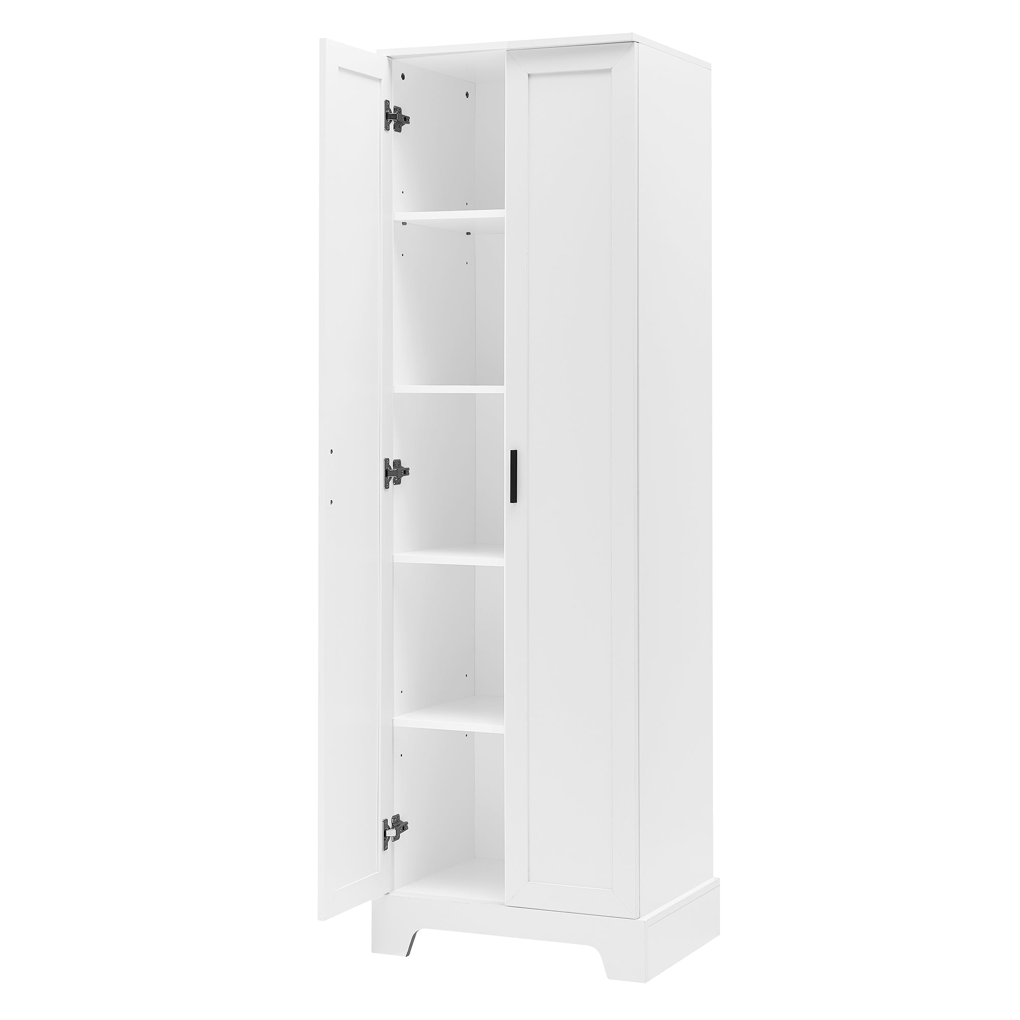 23 in. W x 71 in. H MDF Bathroom Storage Cabinet with Two Doors and Adjustable Shelves