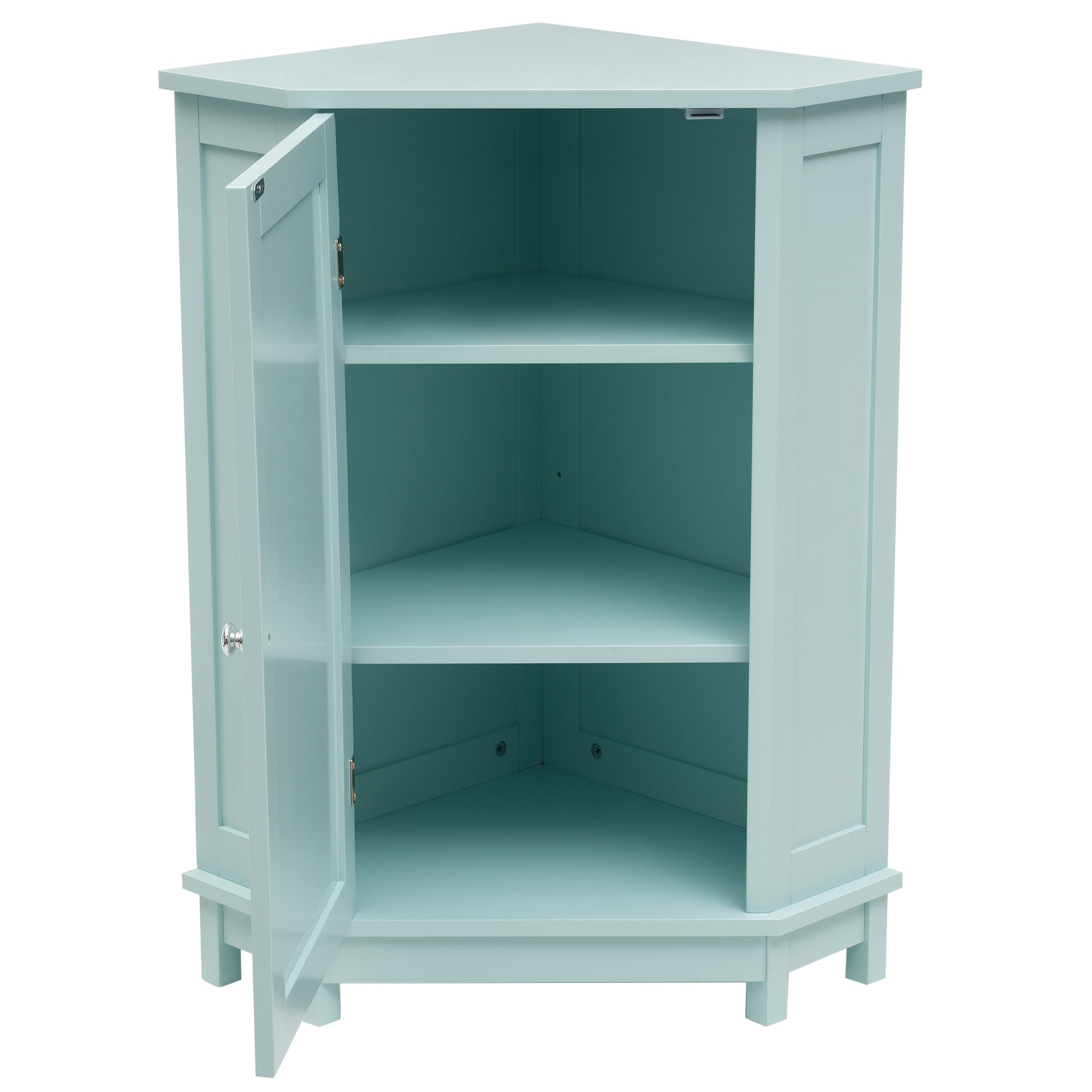 31" Wood 1-door Bathroom Cabinet with Interior Shelves