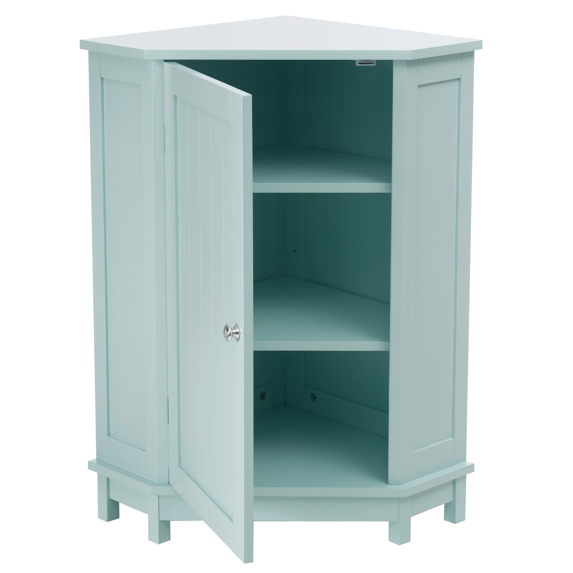 31" Wood 1-door Bathroom Cabinet with Interior Shelves