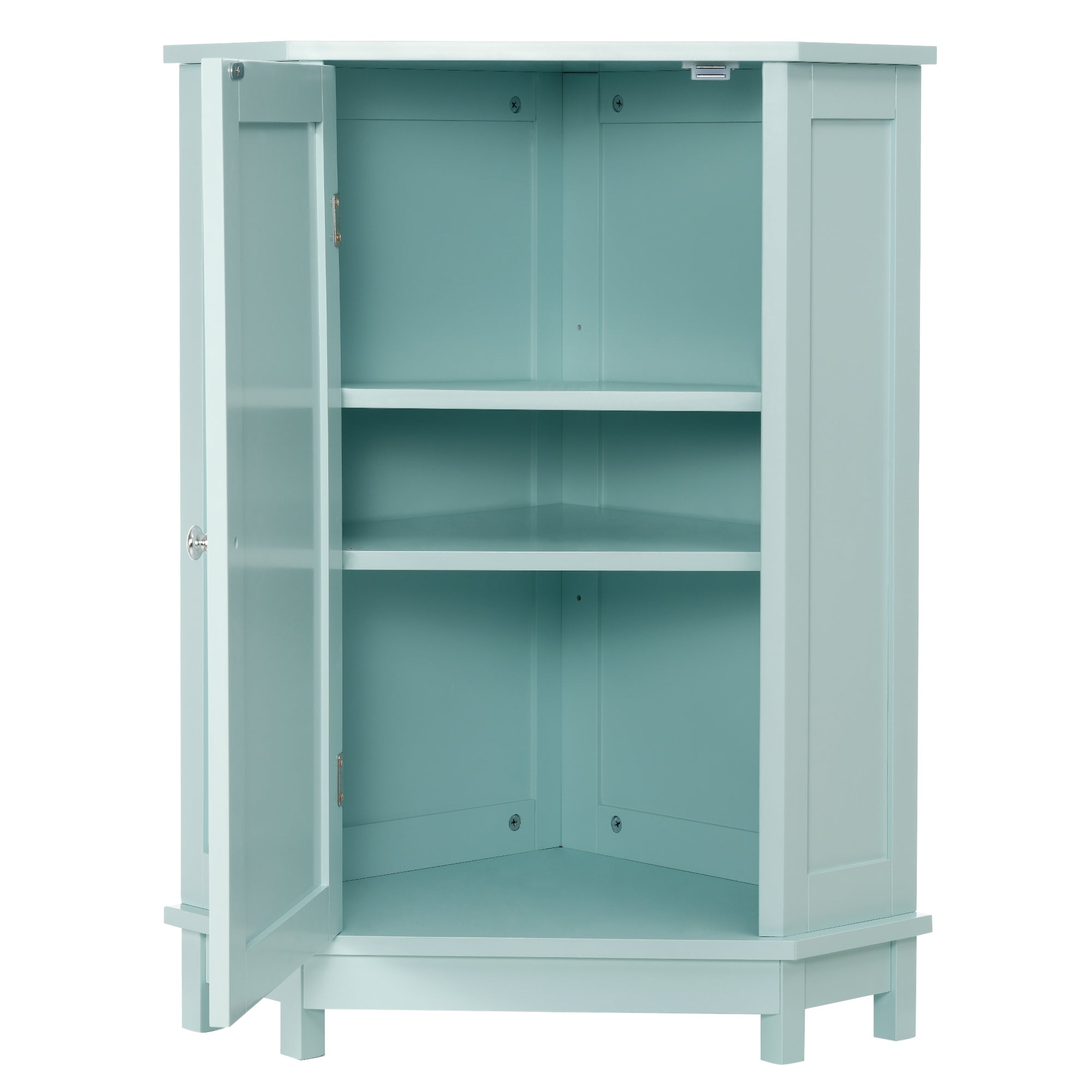 31" Wood 1-door Bathroom Cabinet with Interior Shelves