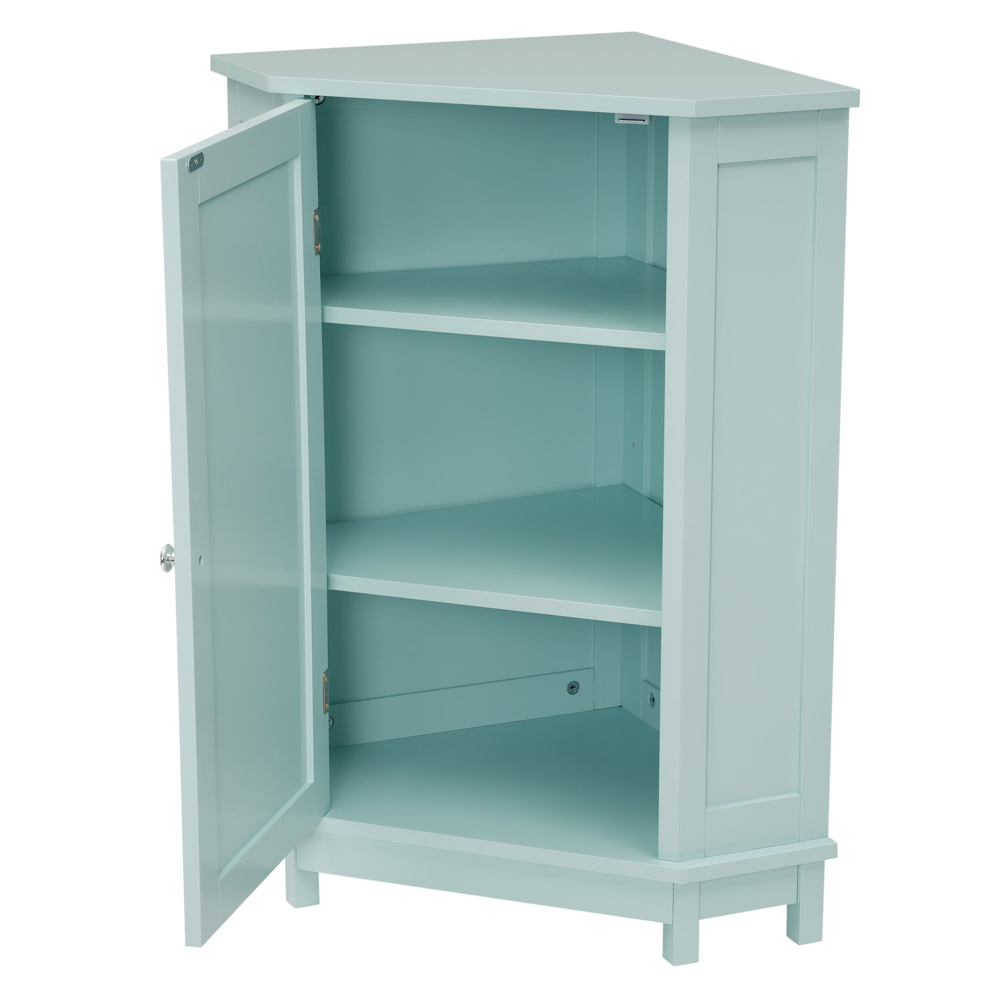 31" Wood 1-door Bathroom Cabinet with Interior Shelves