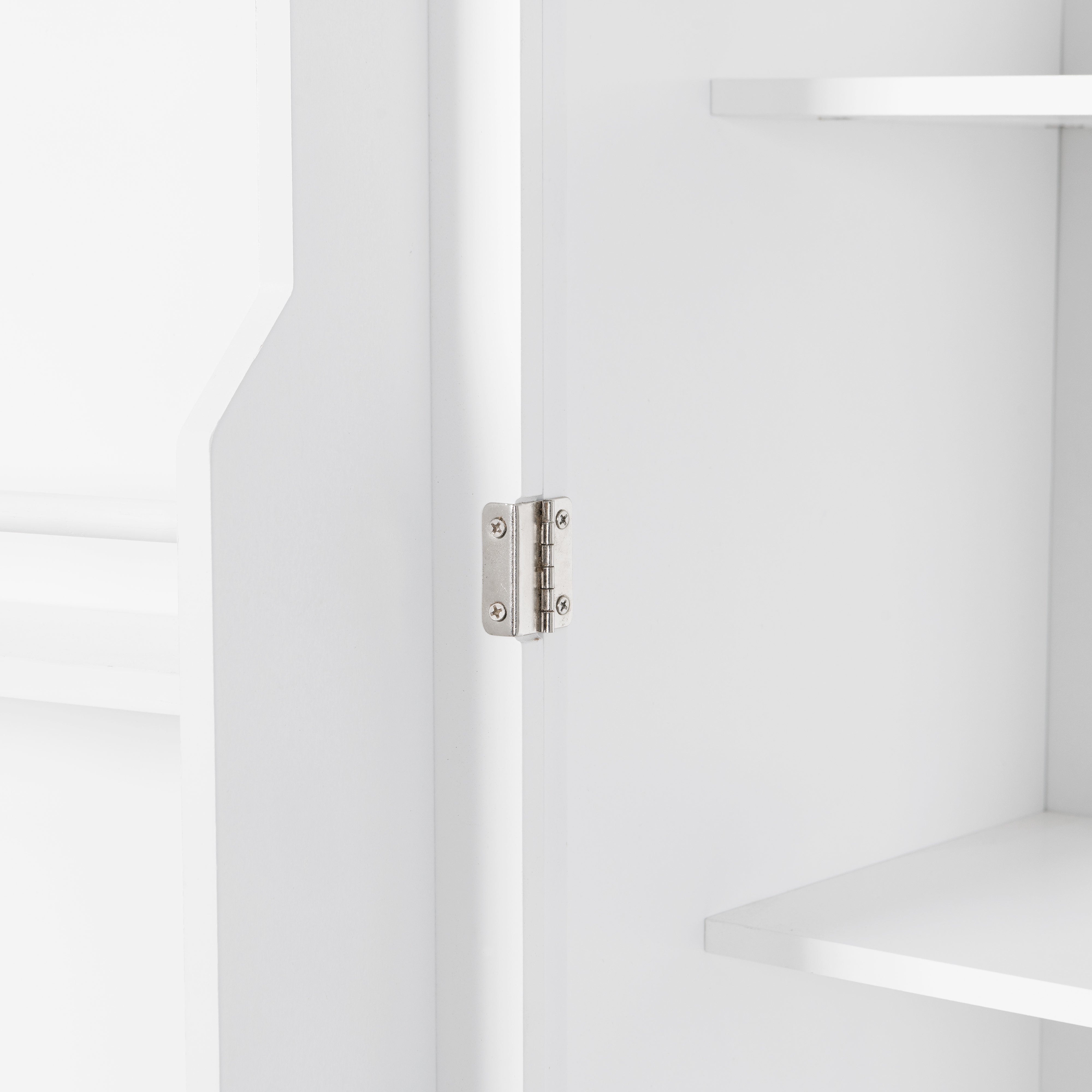 30 in. W x 72 in. H Freestanding Bathroom Cabinet in White with Adjustable Shelf and Drawer