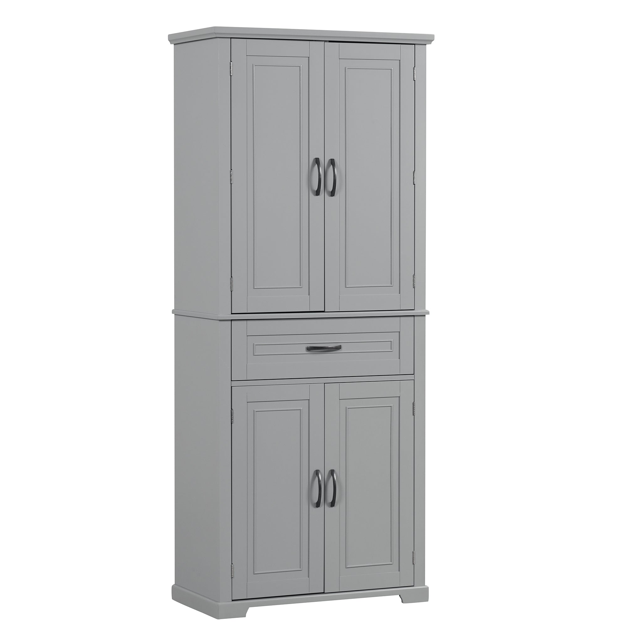 30 in. W x 72 in. H Freestanding Bathroom Cabinet in White with Adjustable Shelf and Drawer
