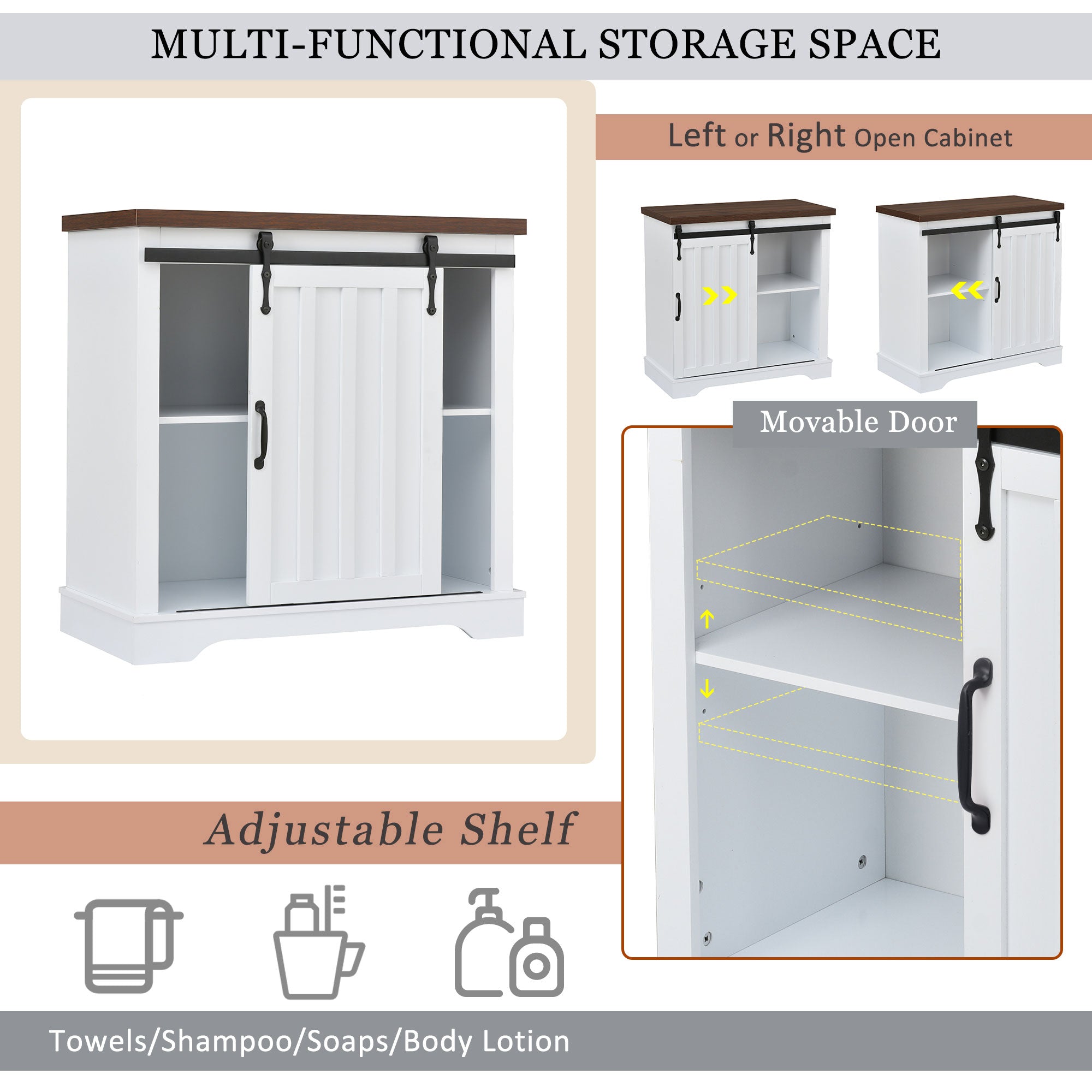 30 in. W x 72 in. H Freestanding Bathroom Cabinet in White with Adjustable Shelf and Drawer