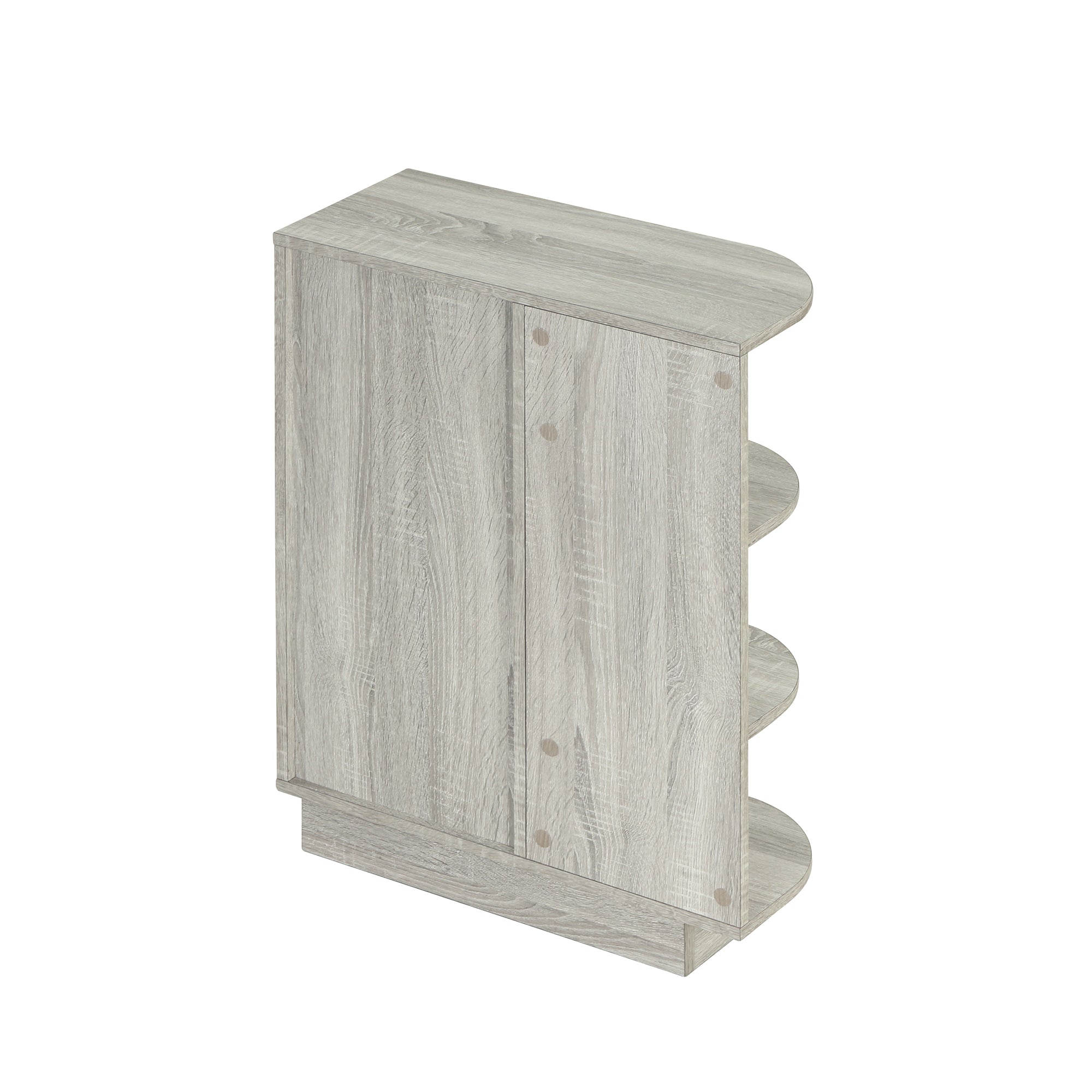 24 Inch MDF 1-door Open Style Shelf Cabinet in Oak