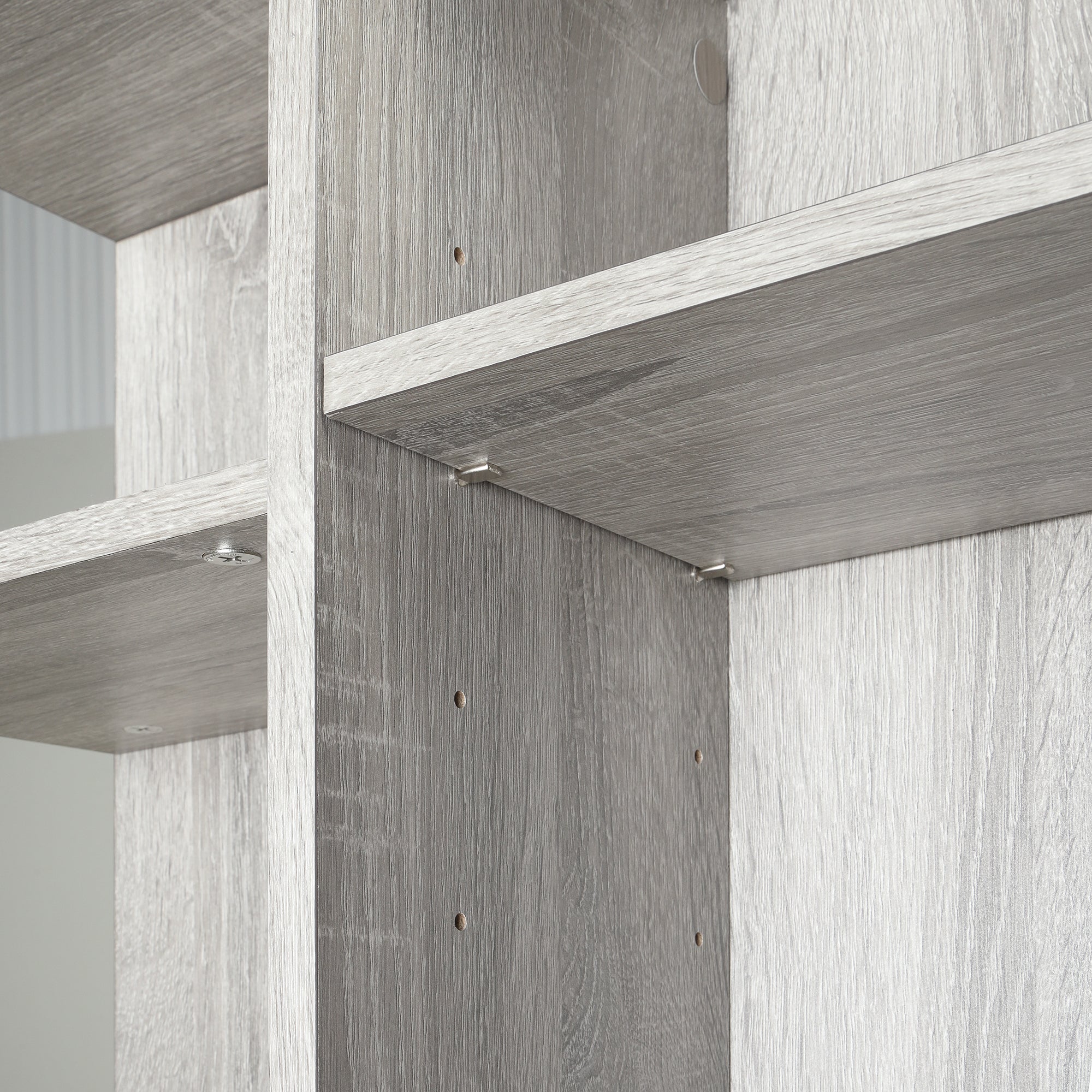 24 Inch MDF 1-door Open Style Shelf Cabinet in Oak